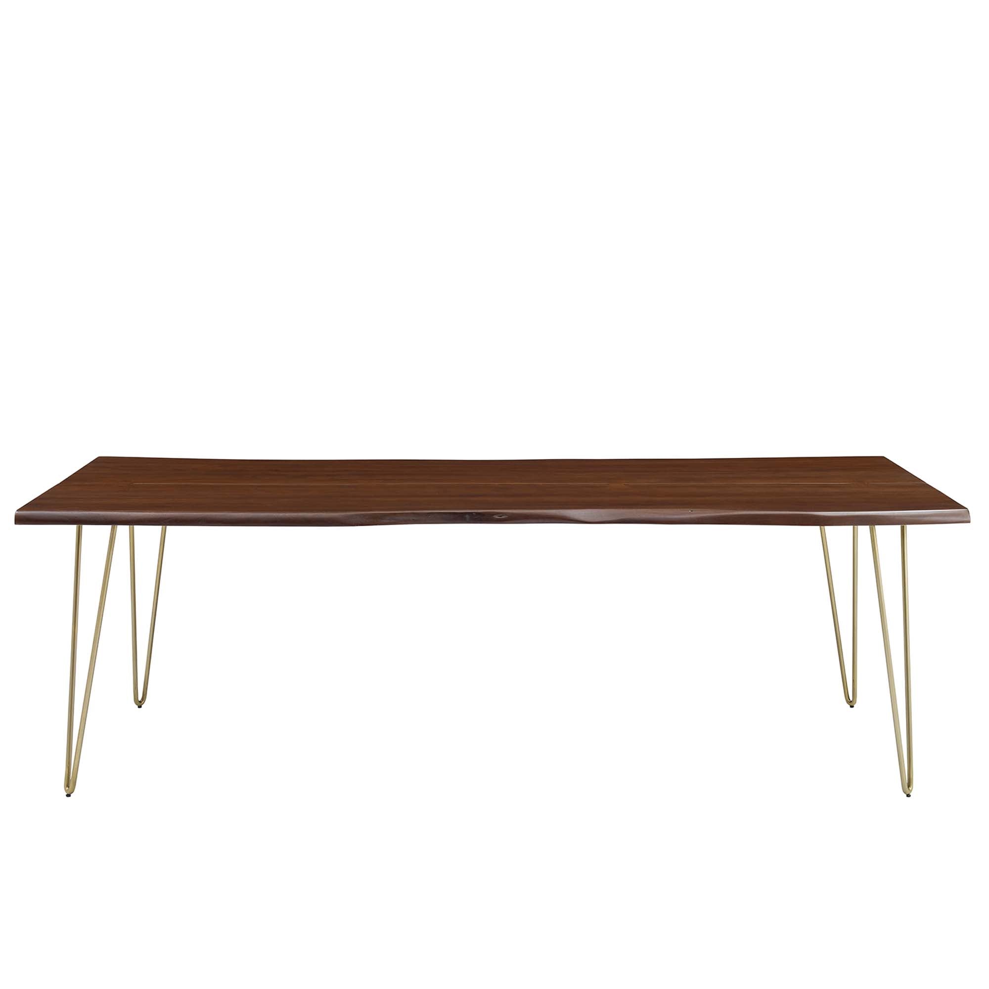 Table à manger en bois d'acacia à bords vivants Ardor de 96 po