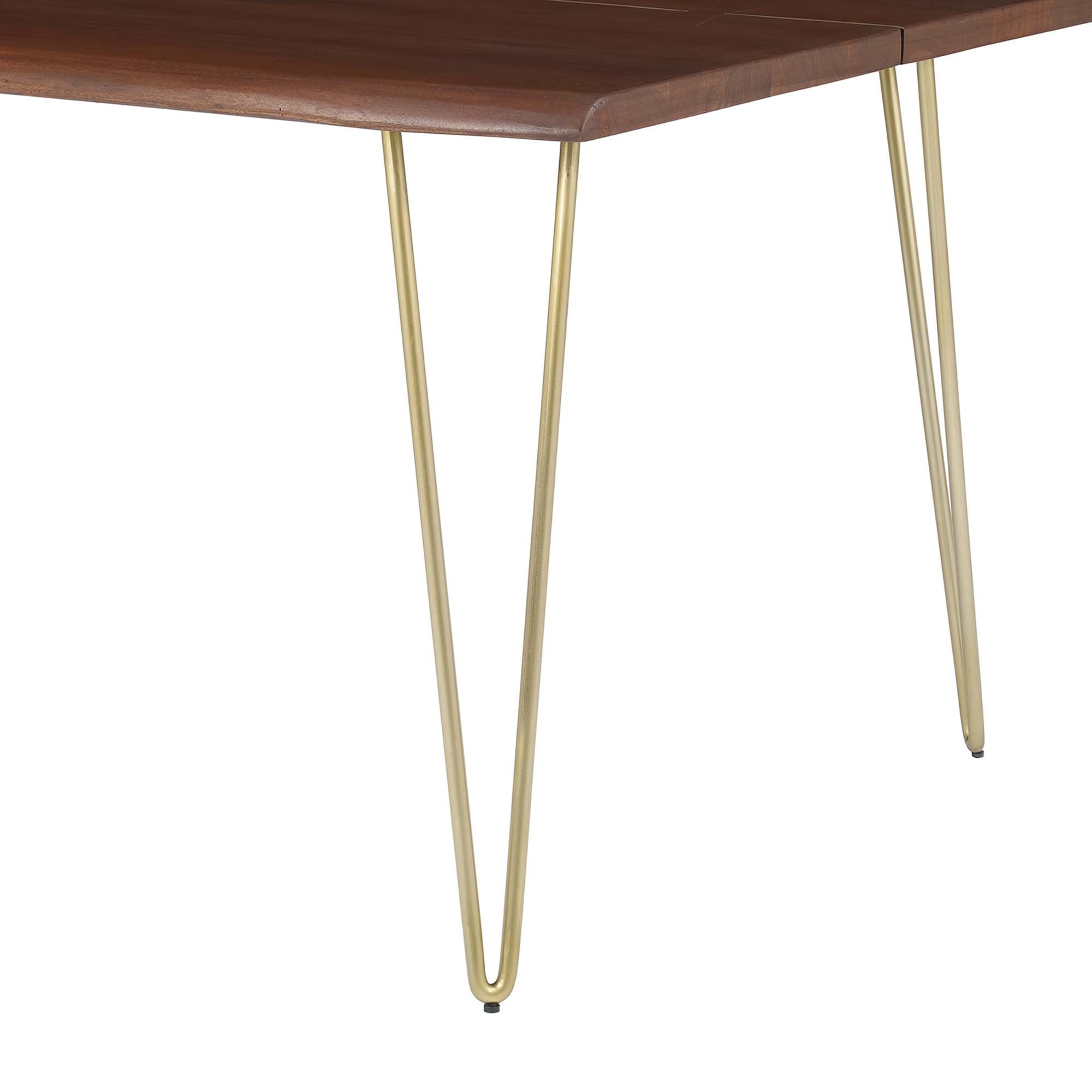 Table à manger en bois d'acacia à bords vivants Ardor de 96 po