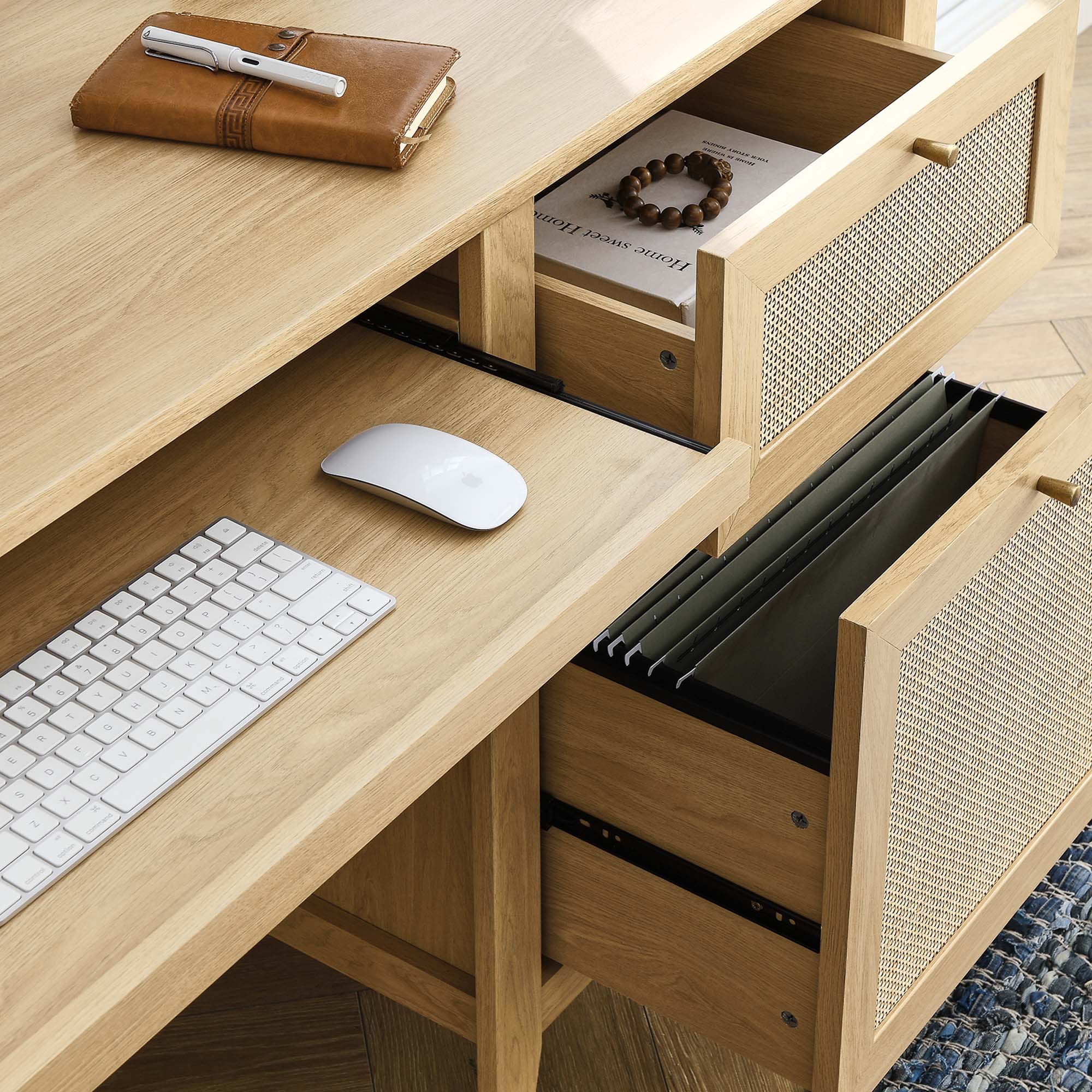 Soma 63" Office Desk in Oak