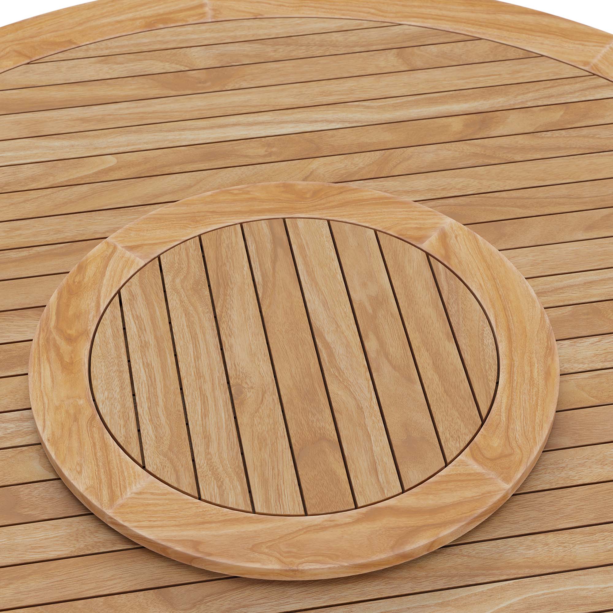 Ensemble de salle à manger d'extérieur en bois de teck Wellspring 5 pièces