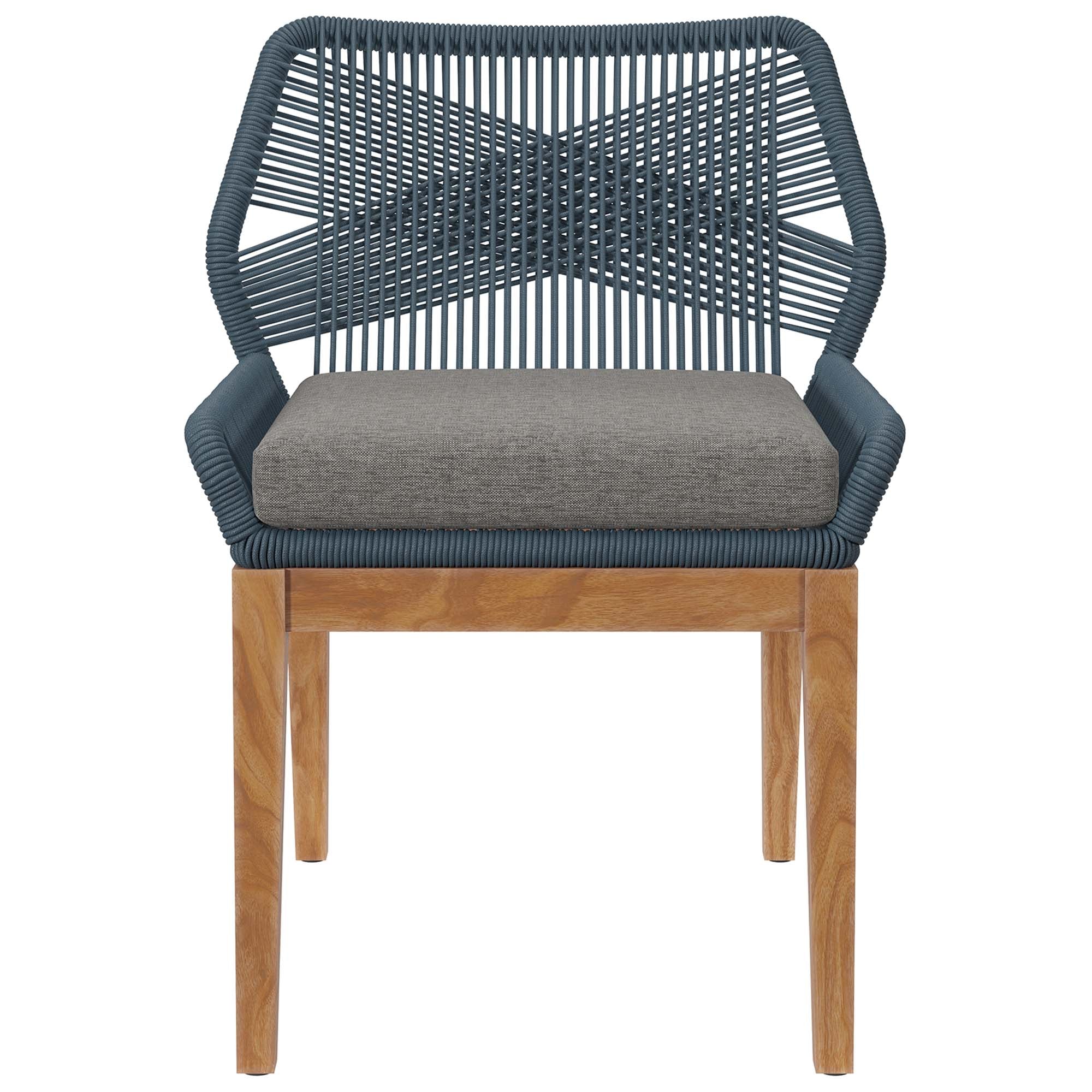 Ensemble de salle à manger d'extérieur en bois de teck Wellspring 5 pièces