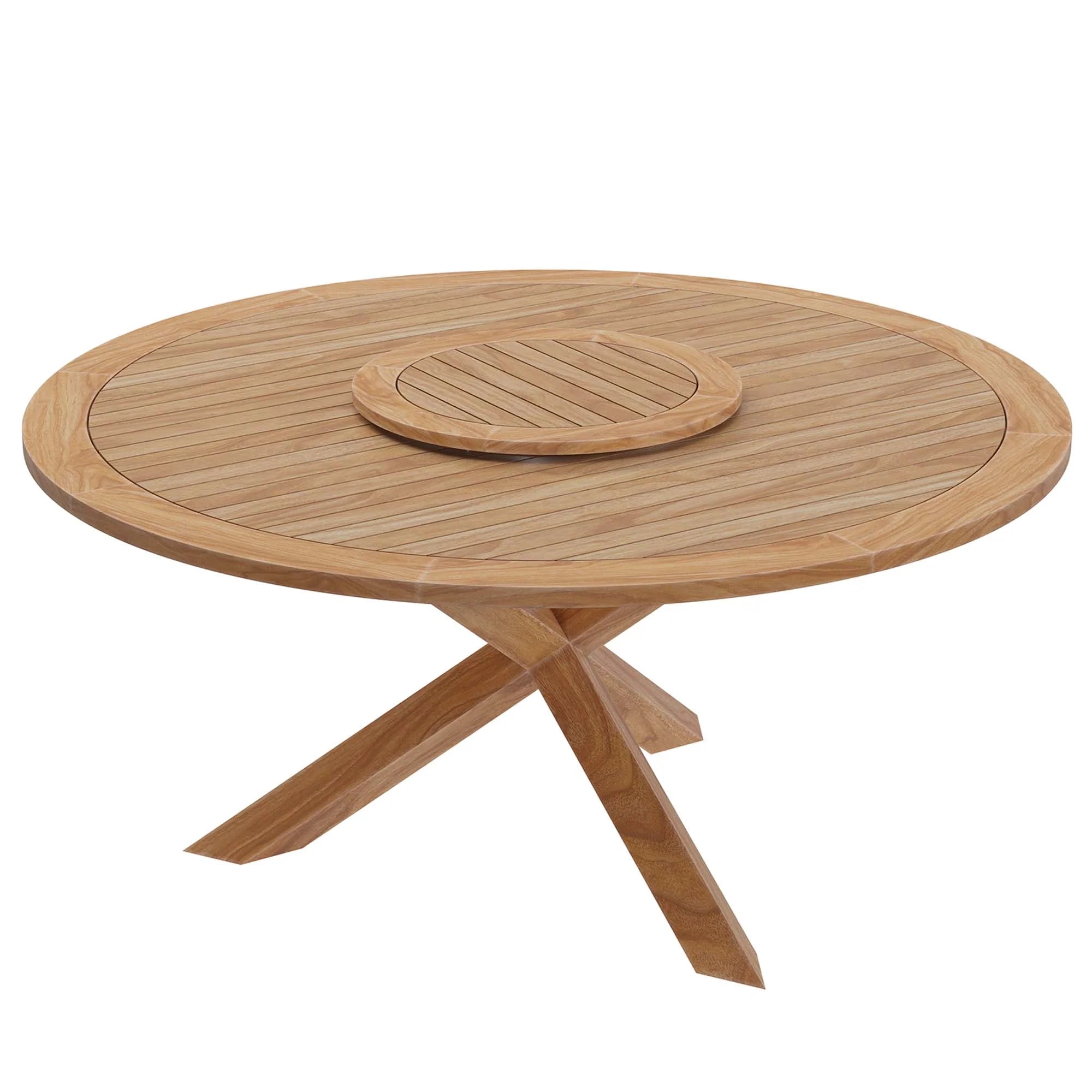 Ensemble de salle à manger d'extérieur en bois de teck Wellspring 5 pièces