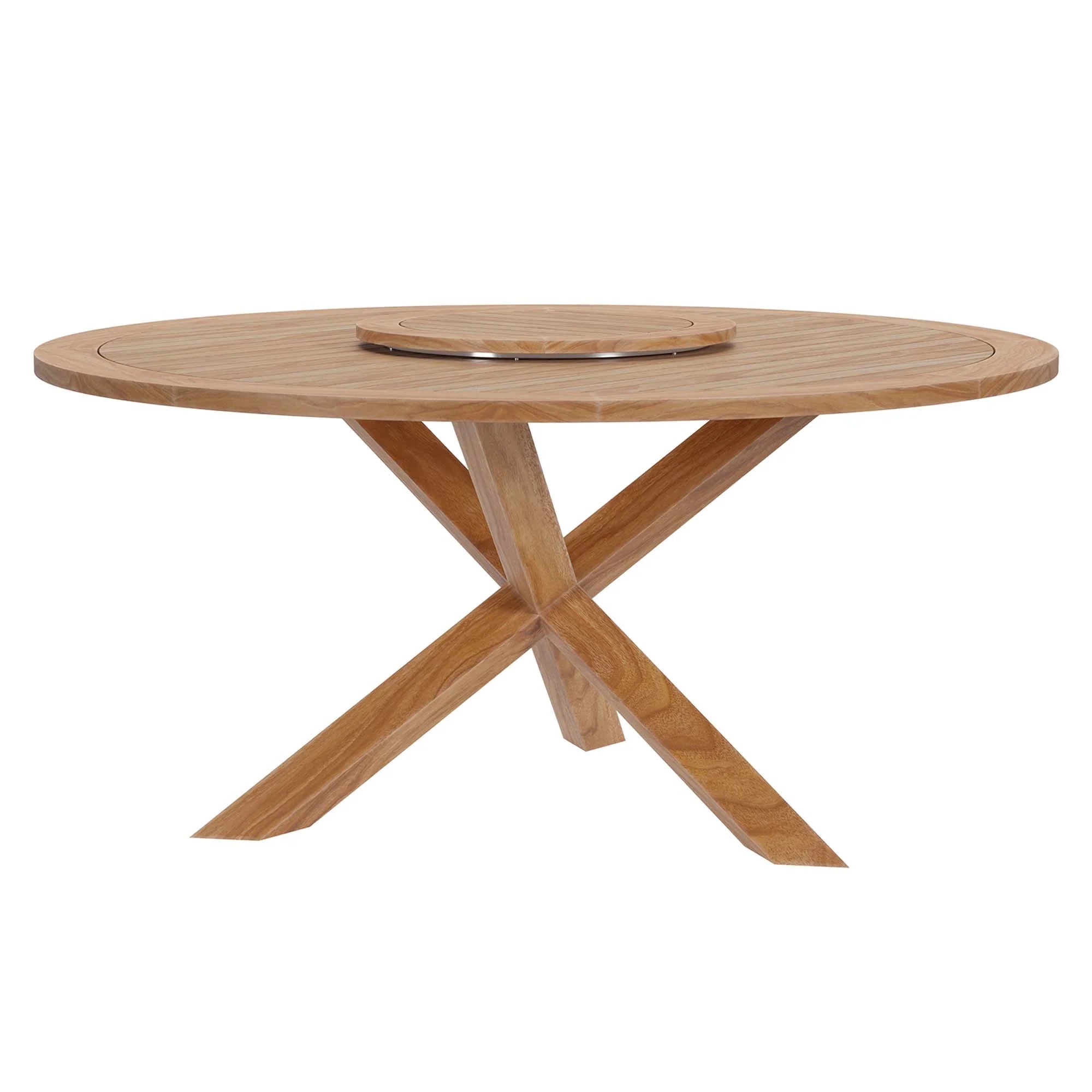 Ensemble de salle à manger d'extérieur en bois de teck Wellspring 5 pièces
