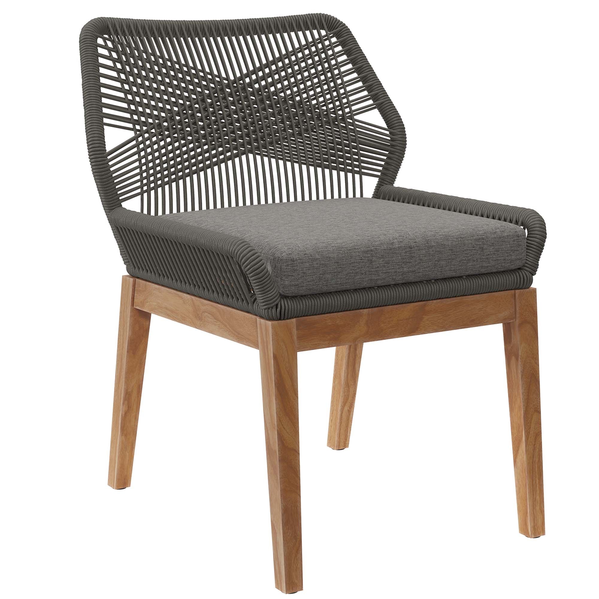 Ensemble de salle à manger d'extérieur en bois de teck Wellspring 5 pièces