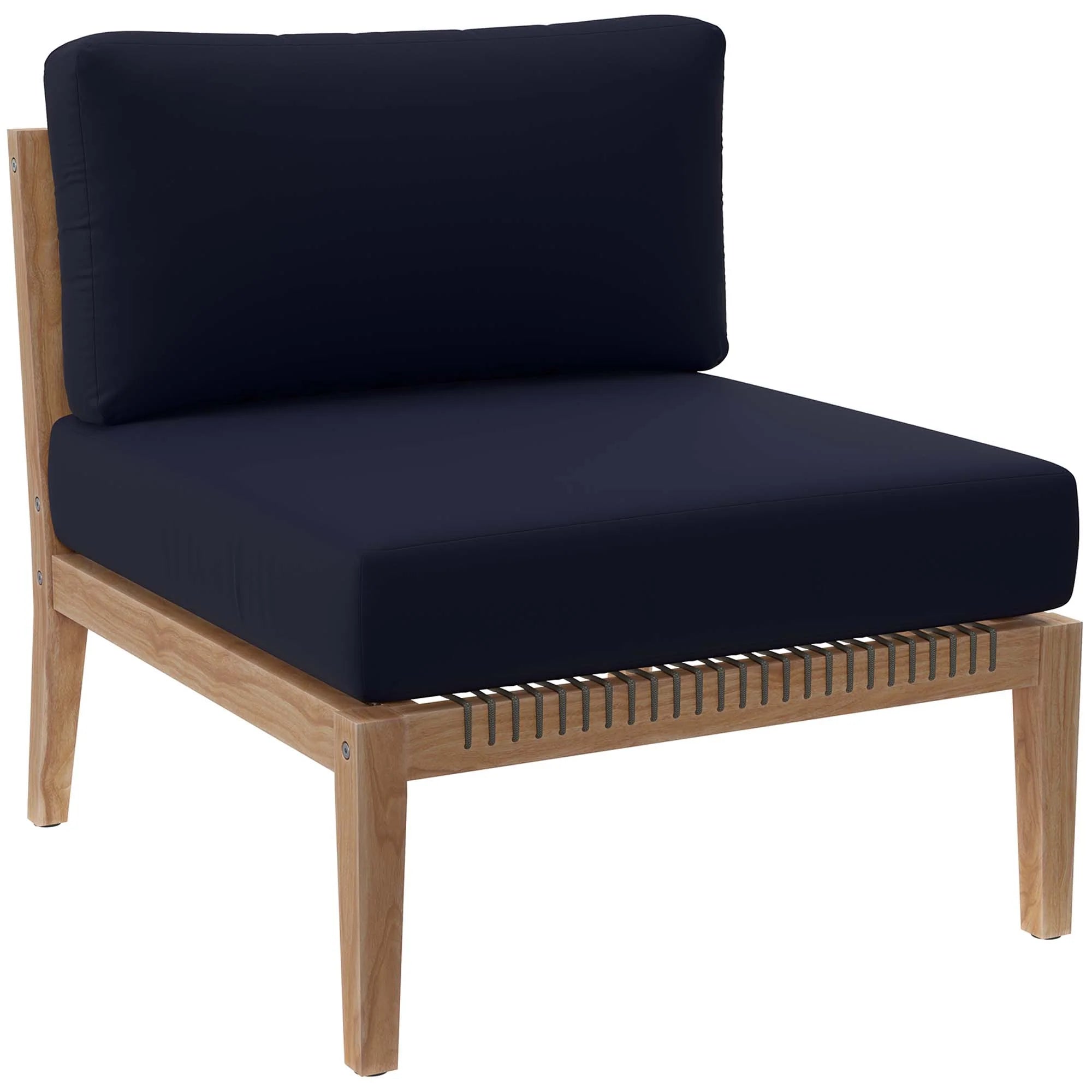 Clearwater 4-Piece Outdoor Patio Teak Wood Sectional Sofa