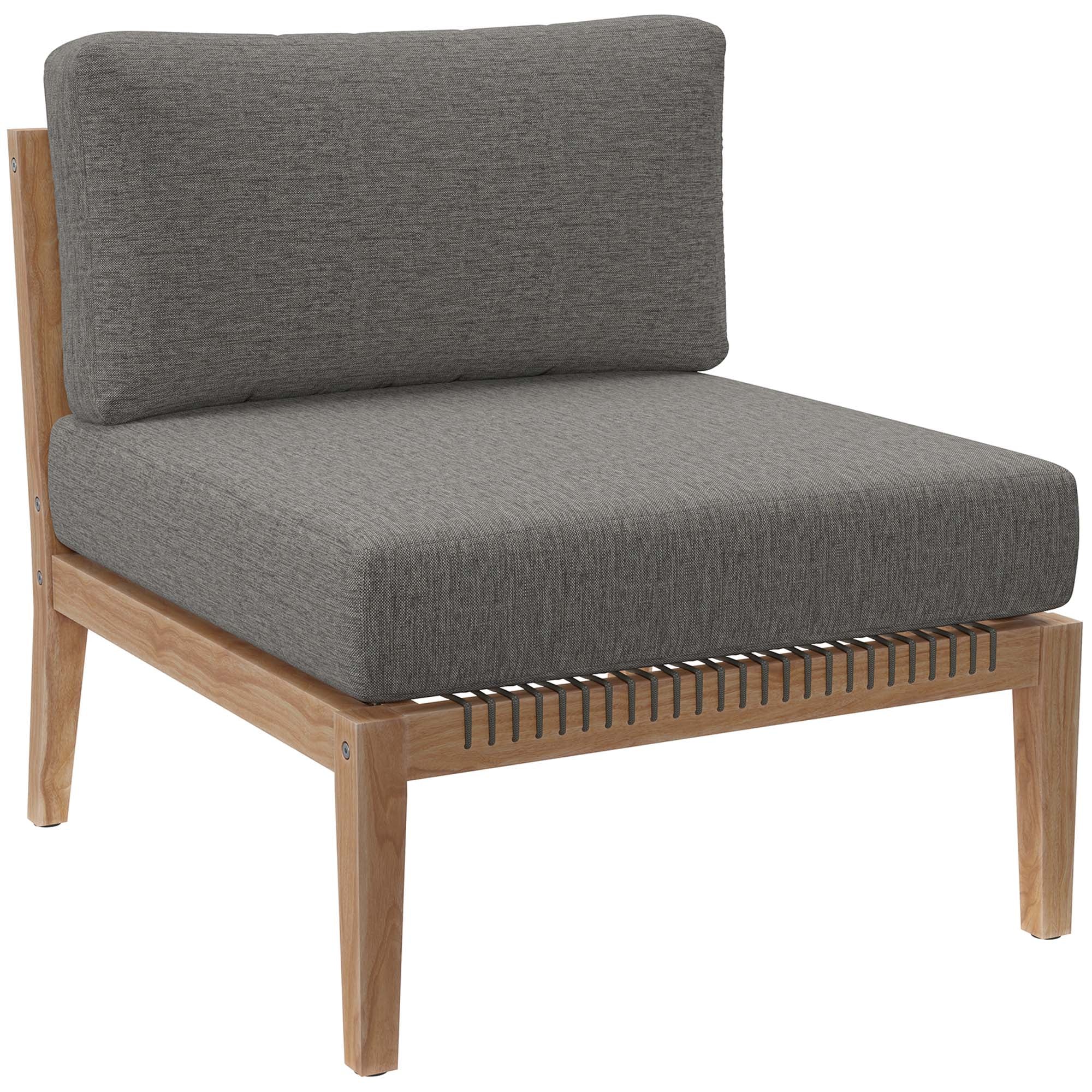 Clearwater 5-Piece Outdoor Patio Teak Wood Sectional Sofa