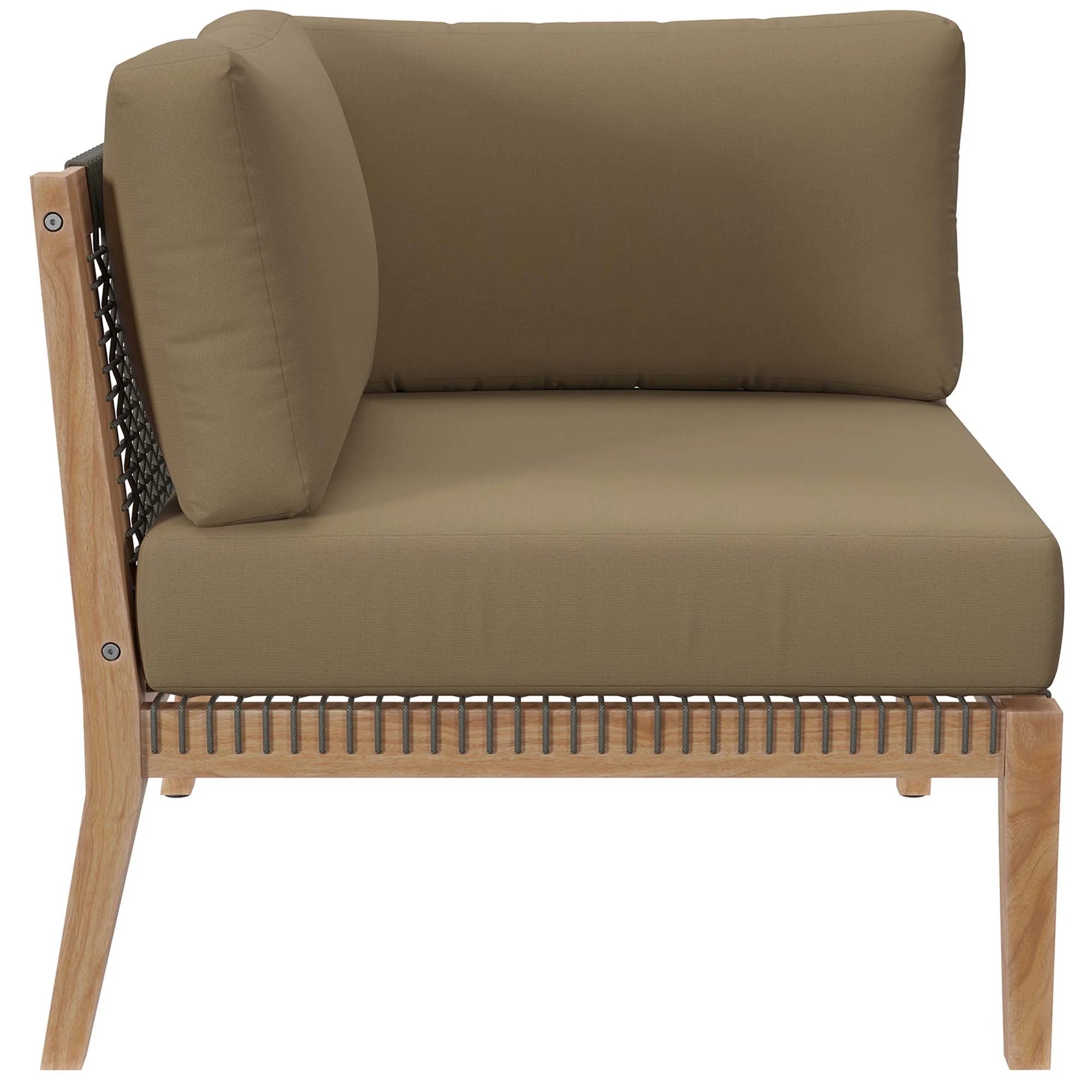 Clearwater 5-Piece Outdoor Patio Teak Wood Sectional Sofa