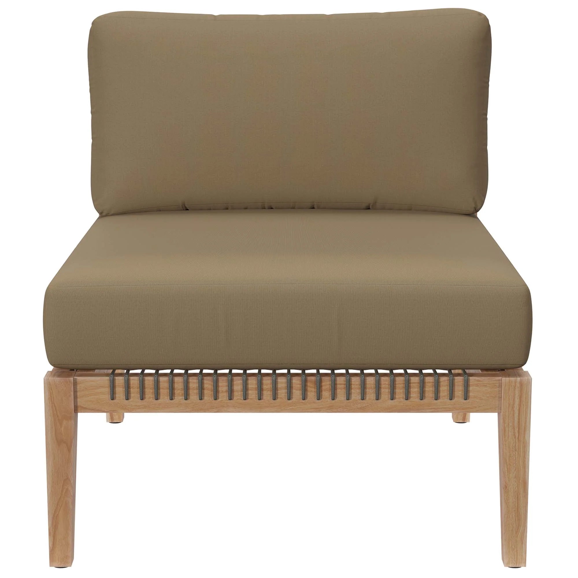 Clearwater 5-Piece Outdoor Patio Teak Wood Sectional Sofa