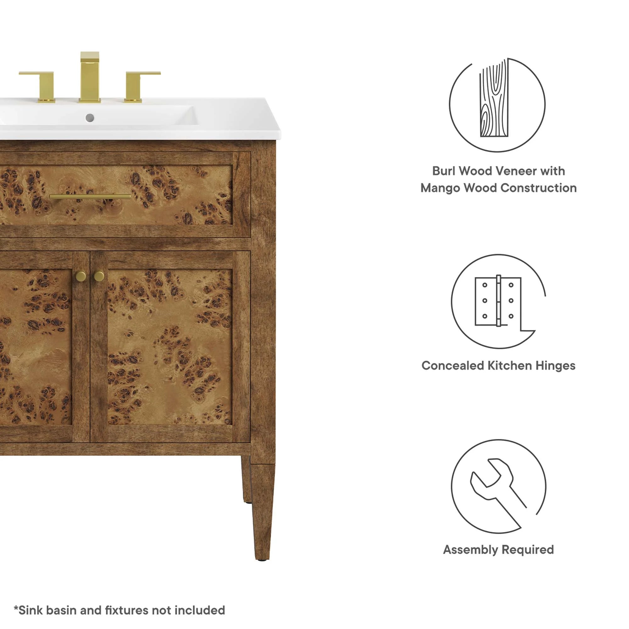 Elysian Bathroom Cabinet Basin Not Included