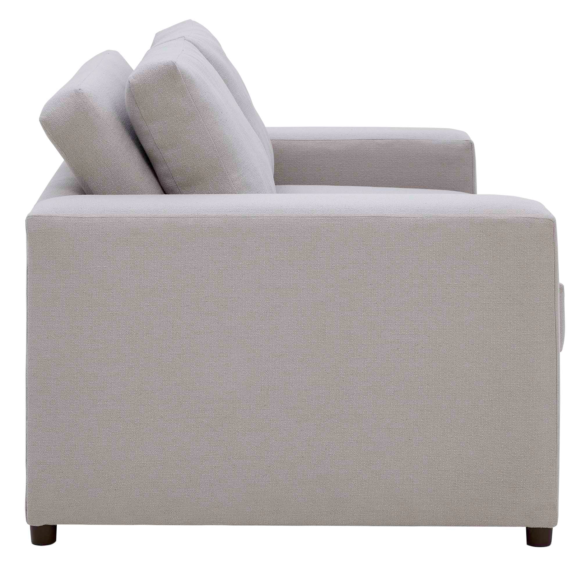 Avendale Linen Blend Loveseat in Flint Gray Linen Blend