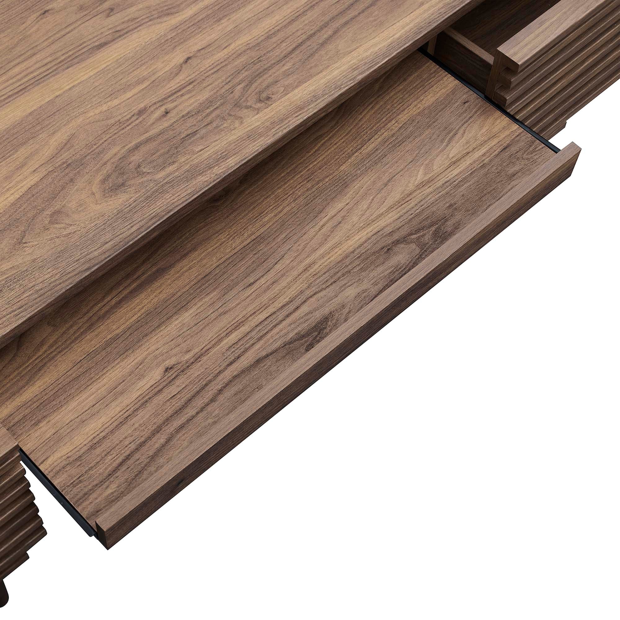 Render Office Desk in Walnut