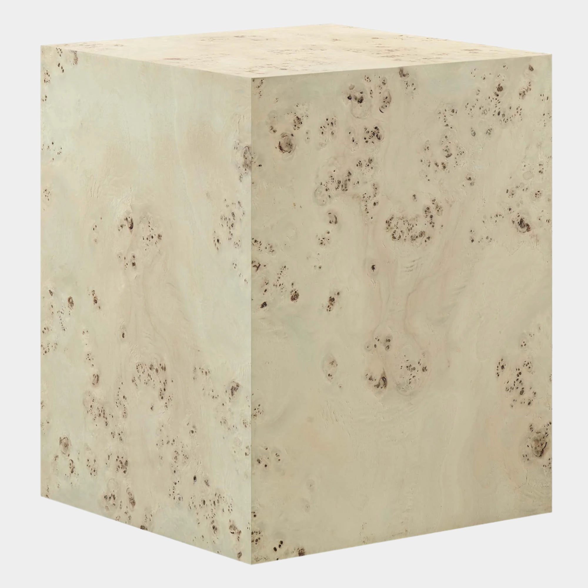 Cosmos 16" Square Burl Wood Side Table