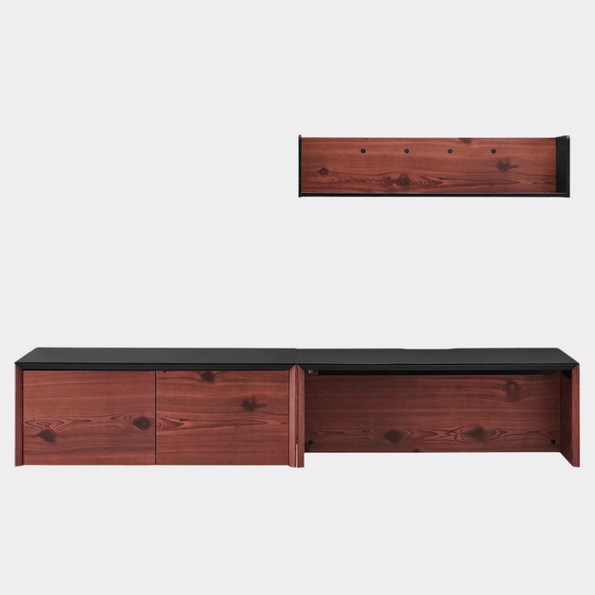 Kinetic Wall-Mount Office Desk With Cabinet and Shelf