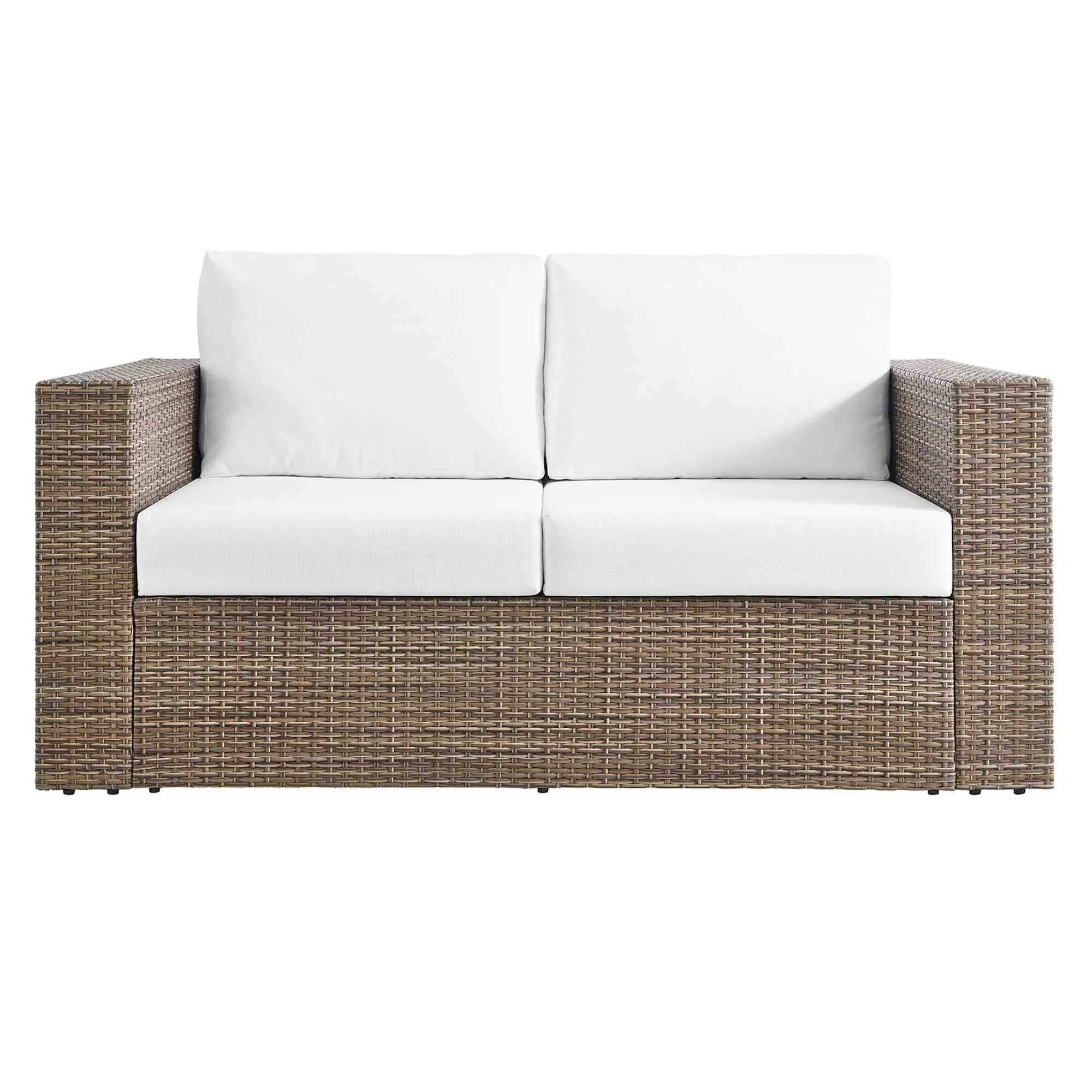 Convene 4-Piece Outdoor Patio Furniture Set in Cappuccino White