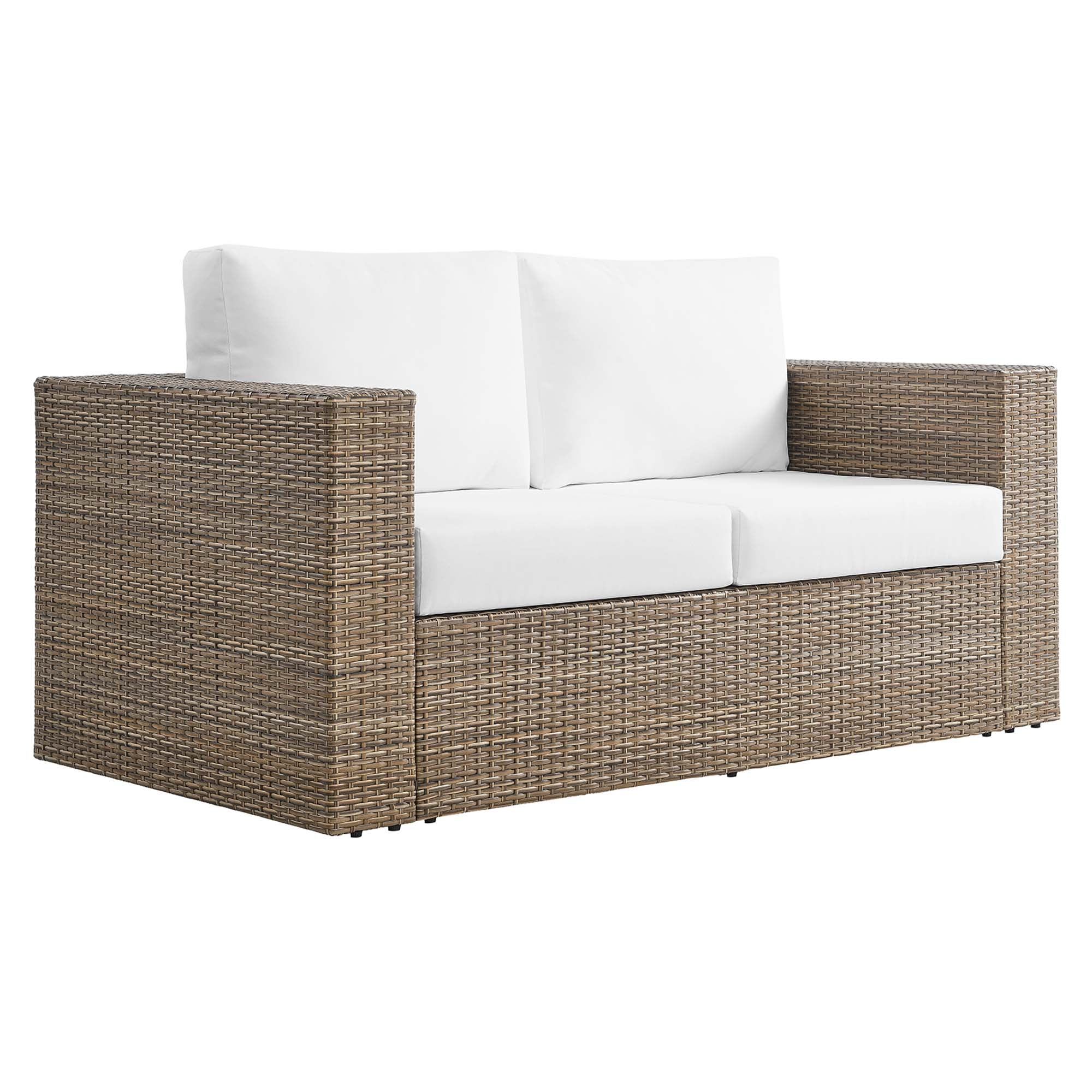 Convene 5-Piece Outdoor Patio Furniture Set in Cappuccino White