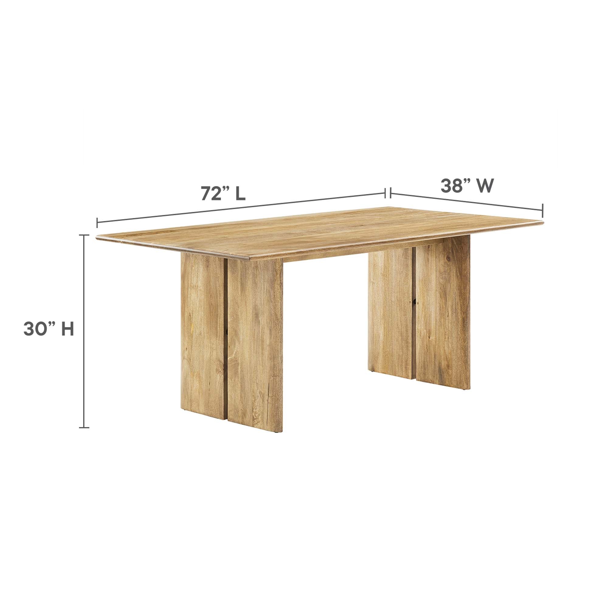 Amistad 72" Dining Table in Walnut
