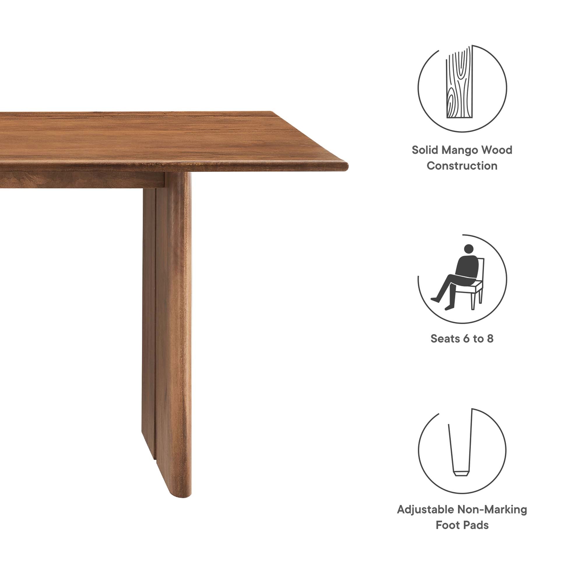 Amistad 72" Dining Table in Walnut