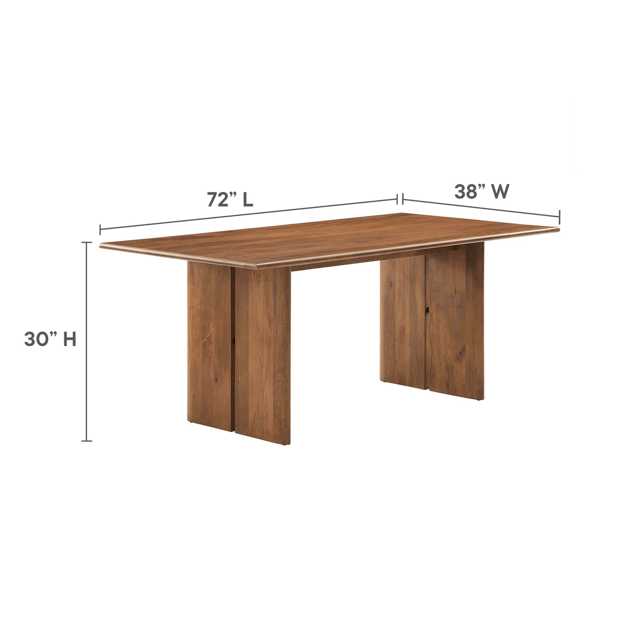 Amistad 72" Dining Table in Walnut