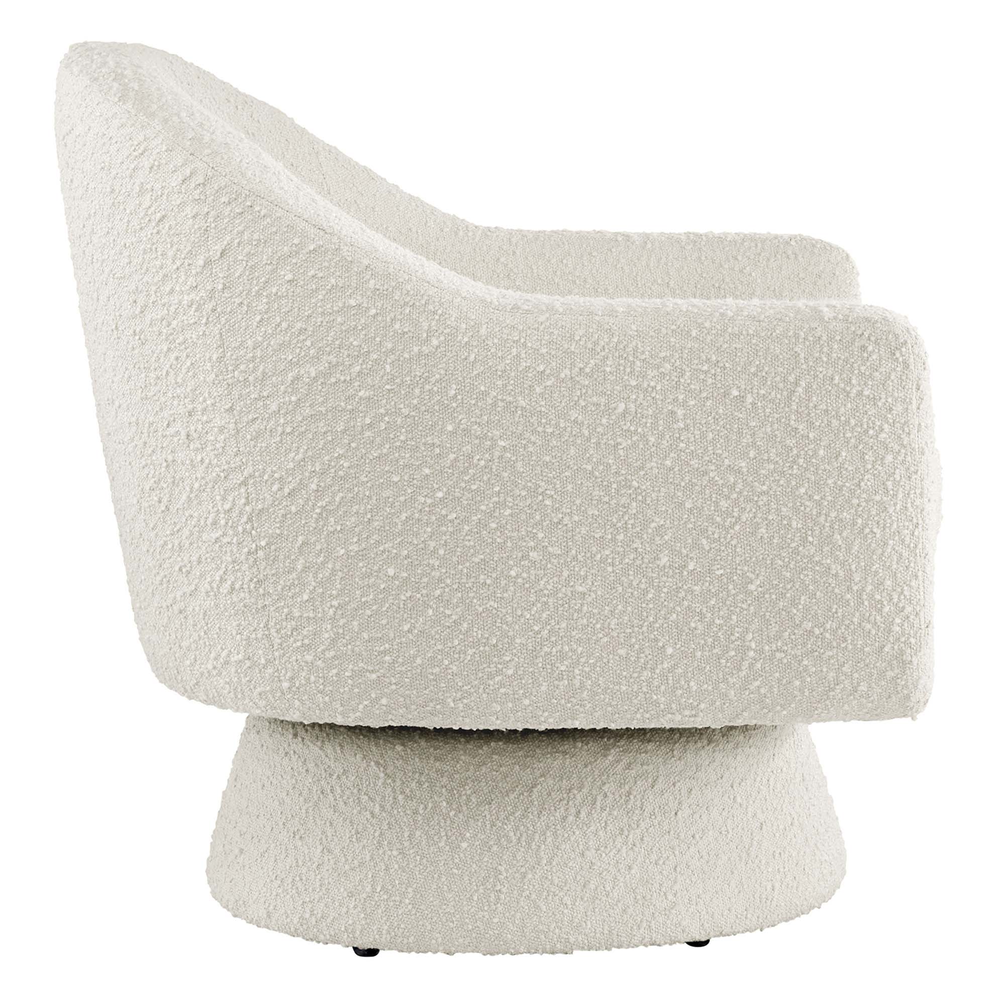 Chaise pivotante en tissu Astral Boucle