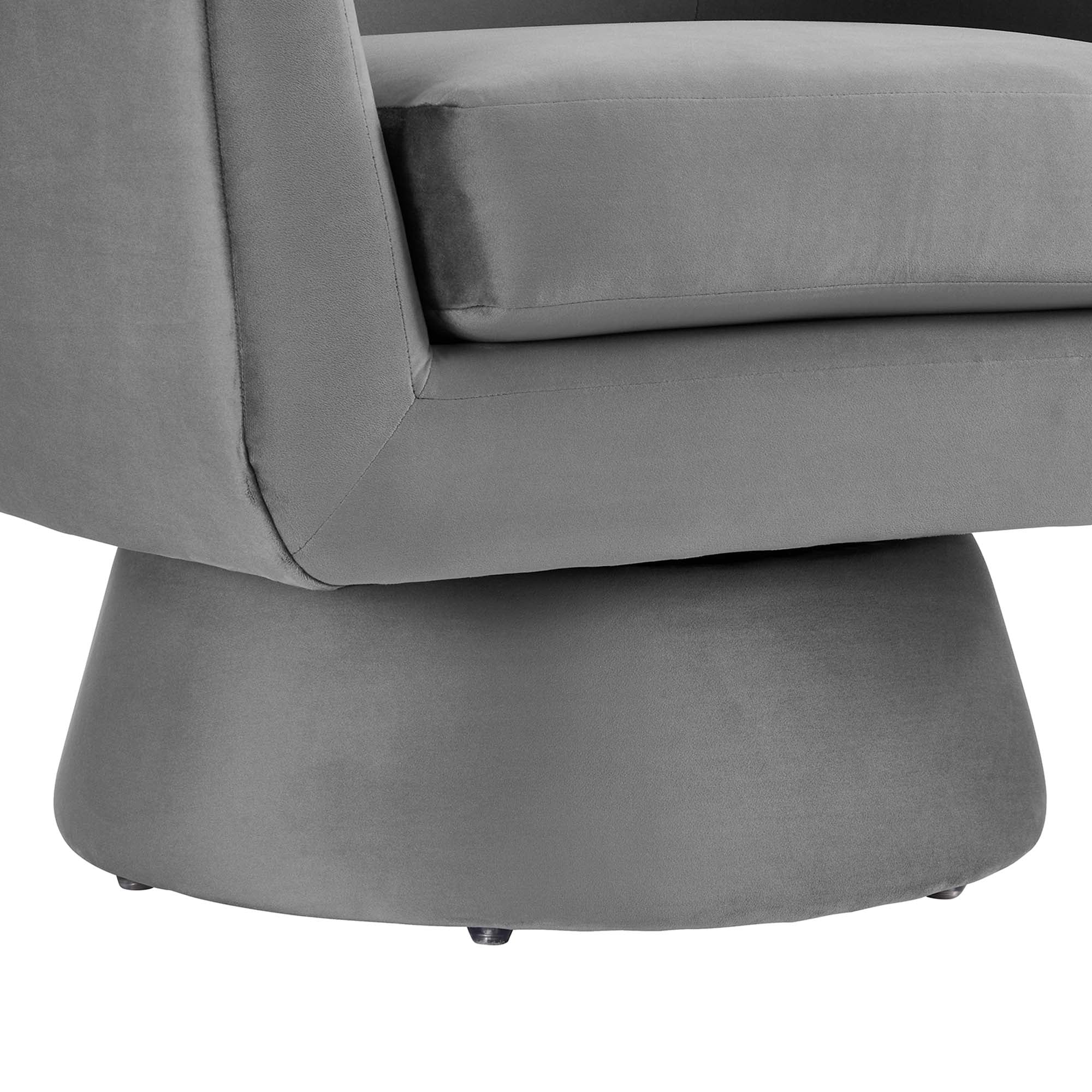 Chaise pivotante en tissu velours et bois Astral Performance