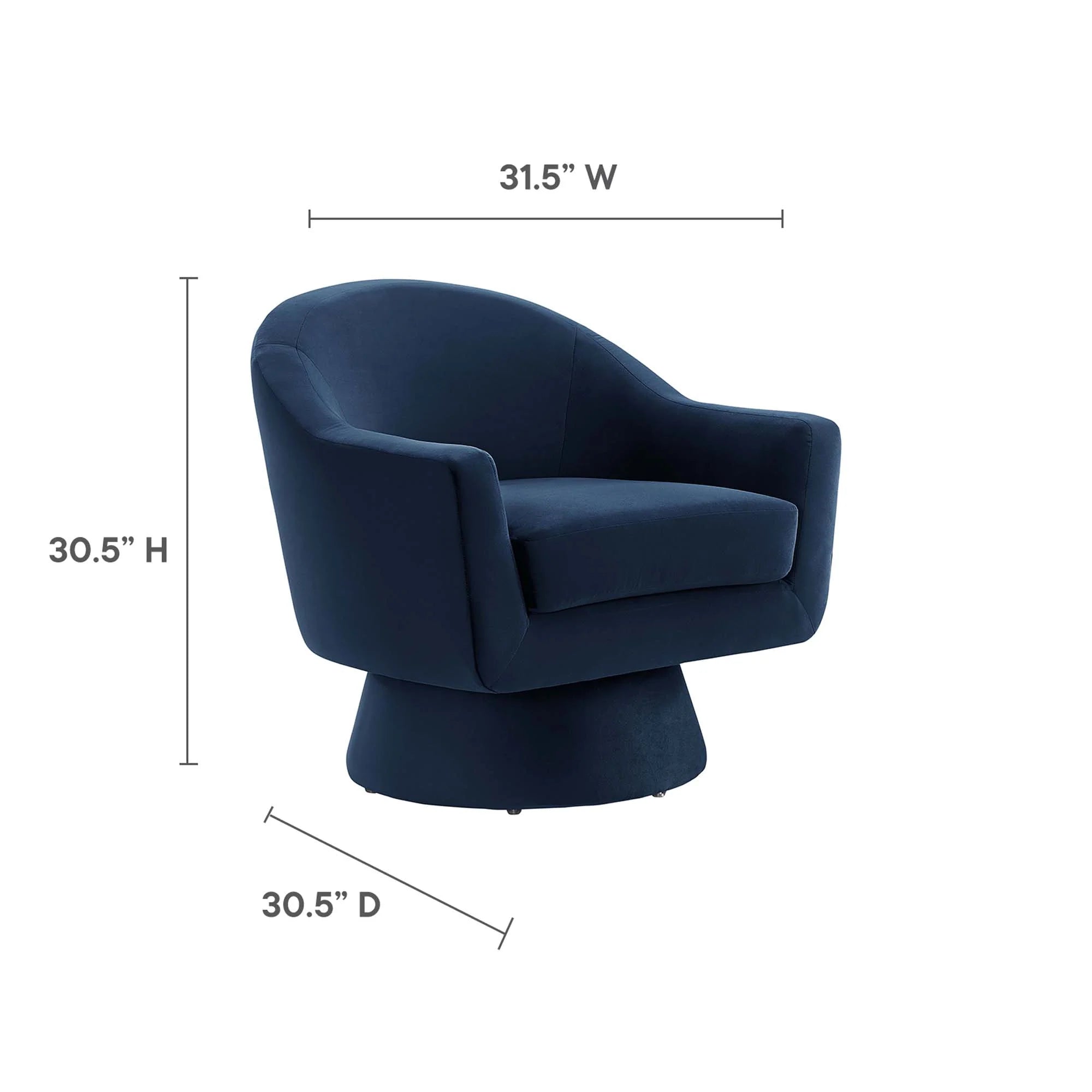 Chaise pivotante en tissu velours et bois Astral Performance