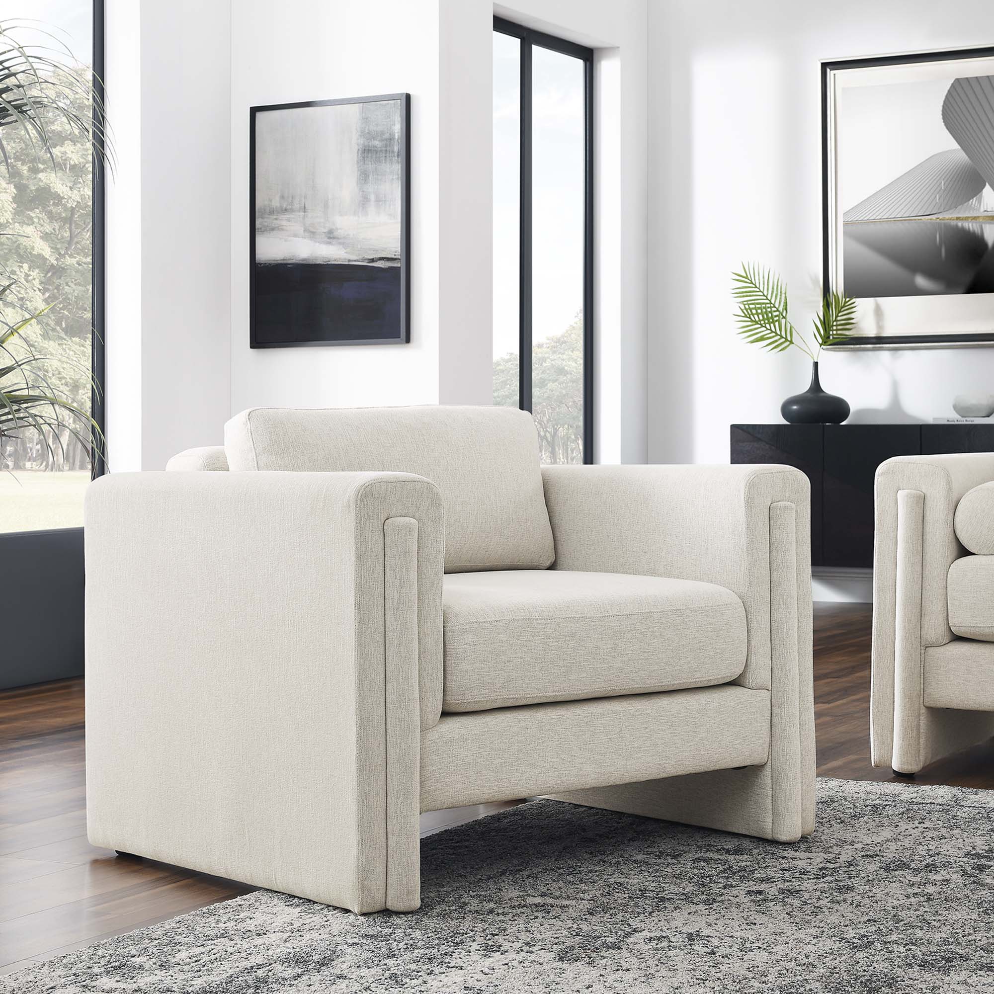 Chaise pivotante en tissu velours et bois Astral Performance