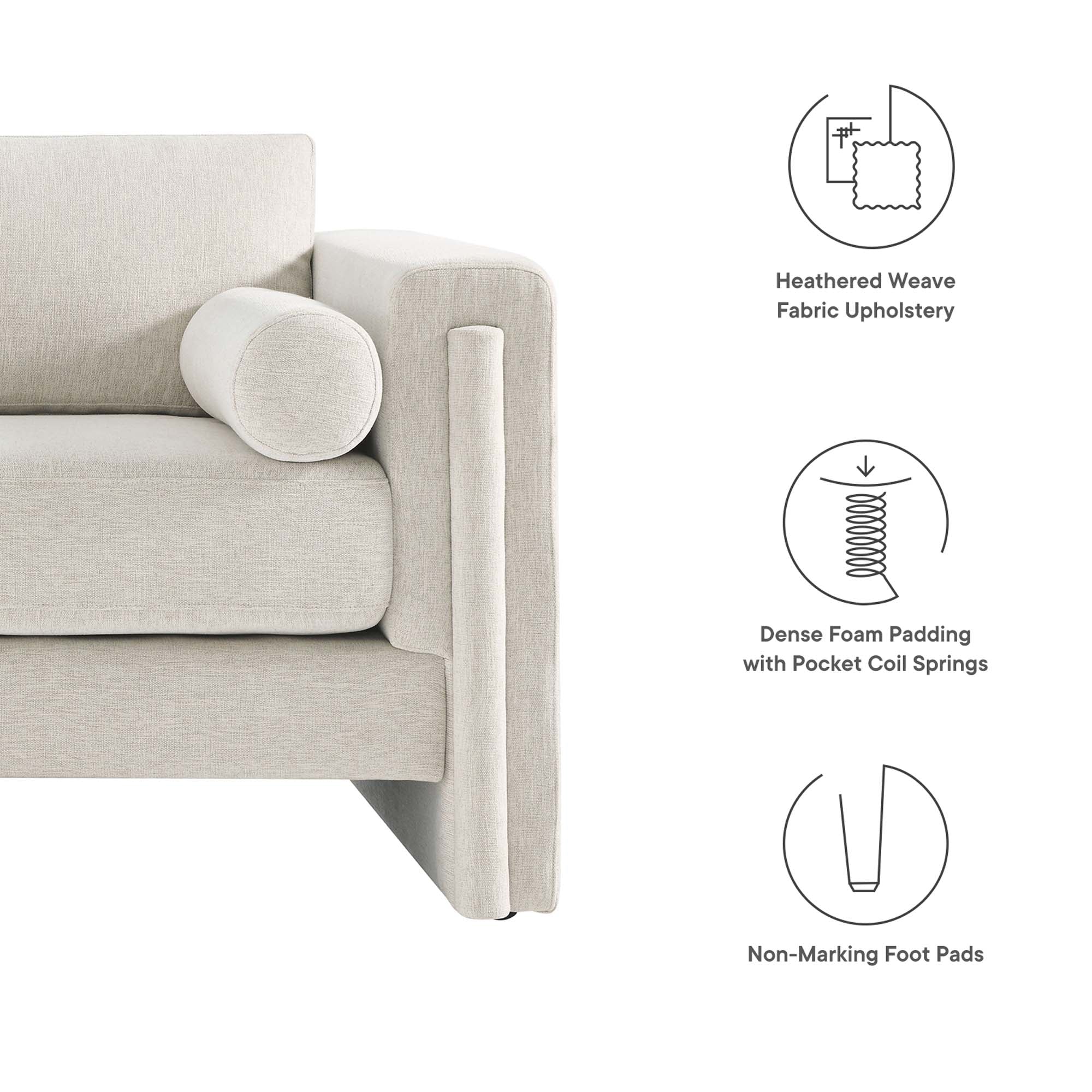 Visible Fabric Loveseat