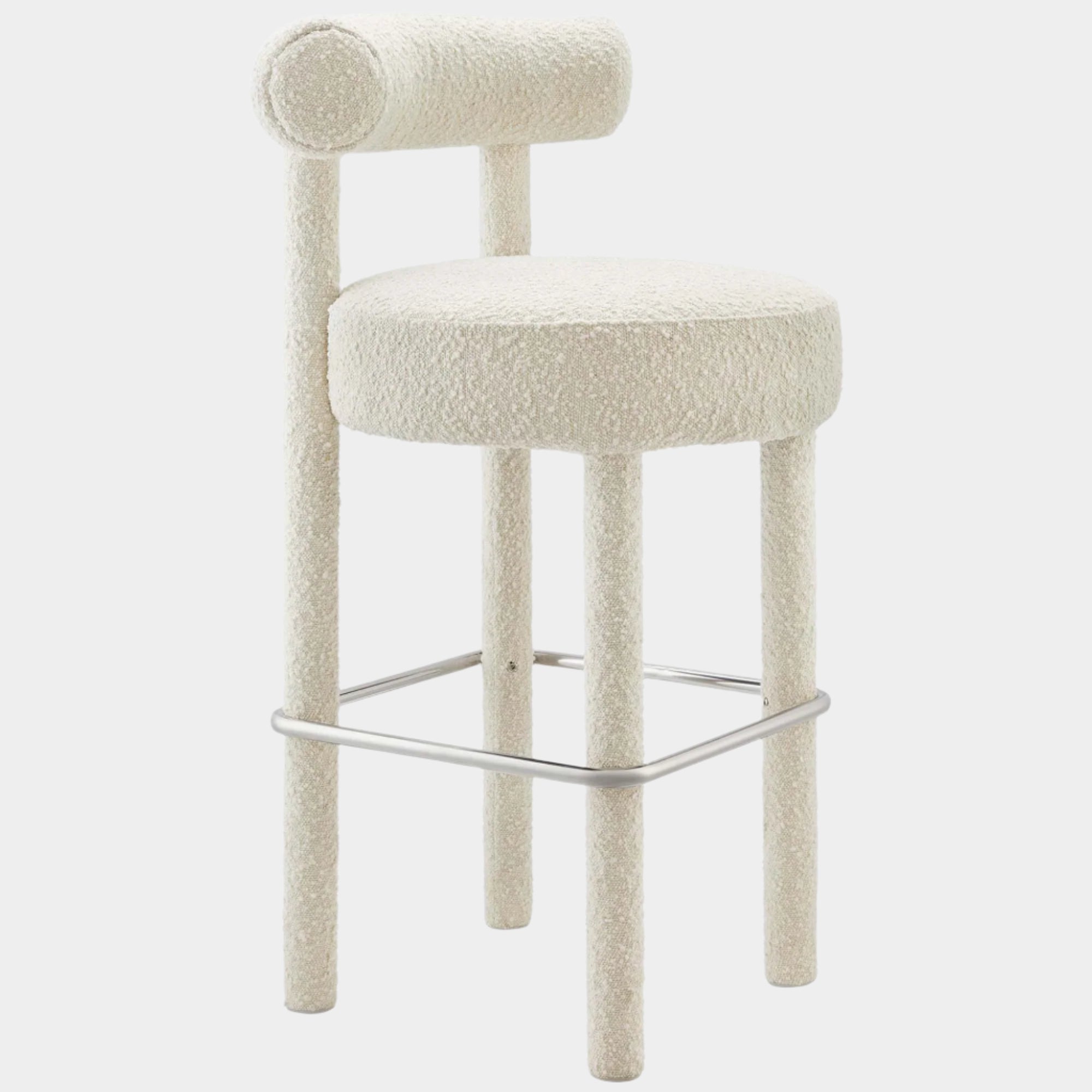 Toulouse Boucle Fabric Bar Stool
