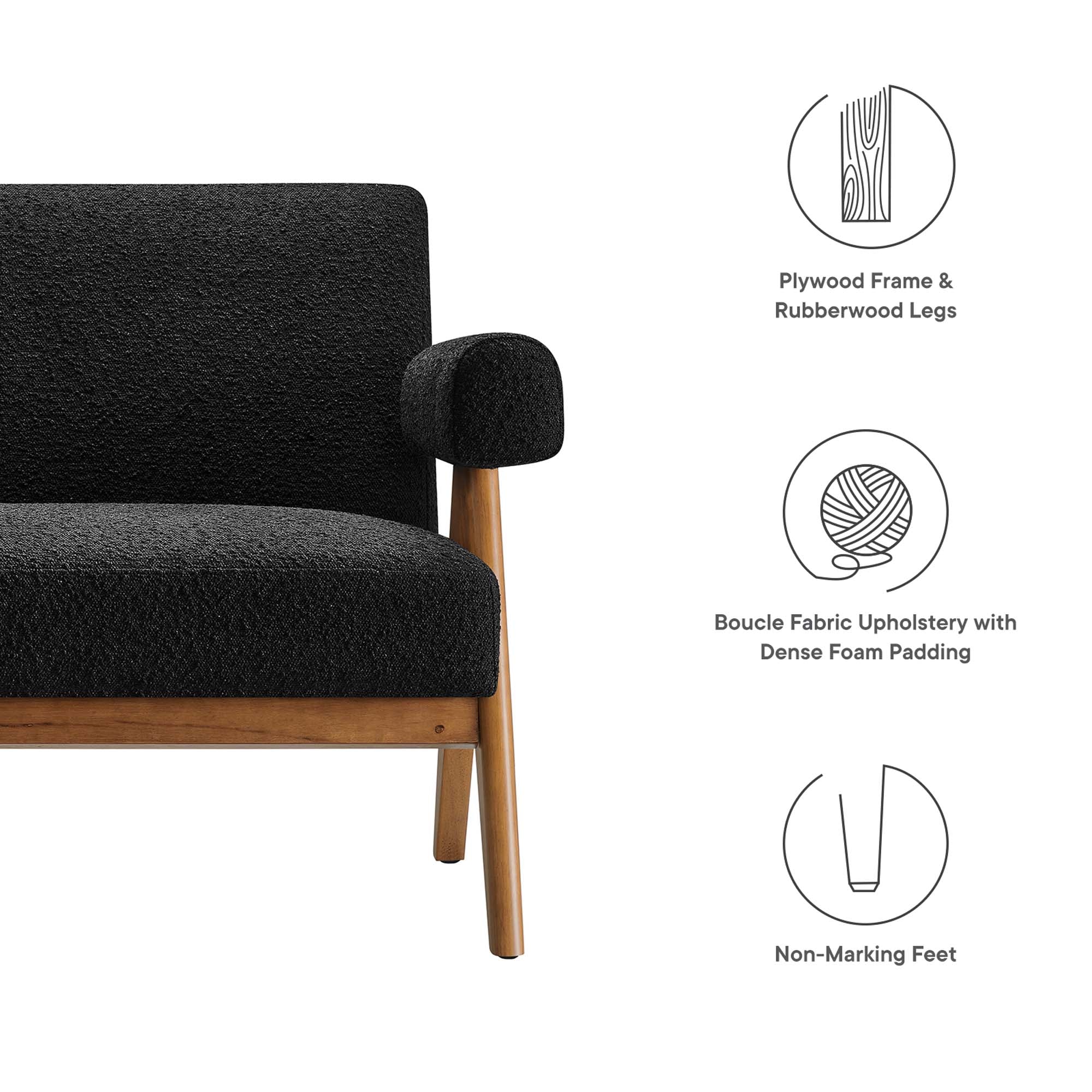 Chaise sans accoudoirs rembourrée en duvet Commix