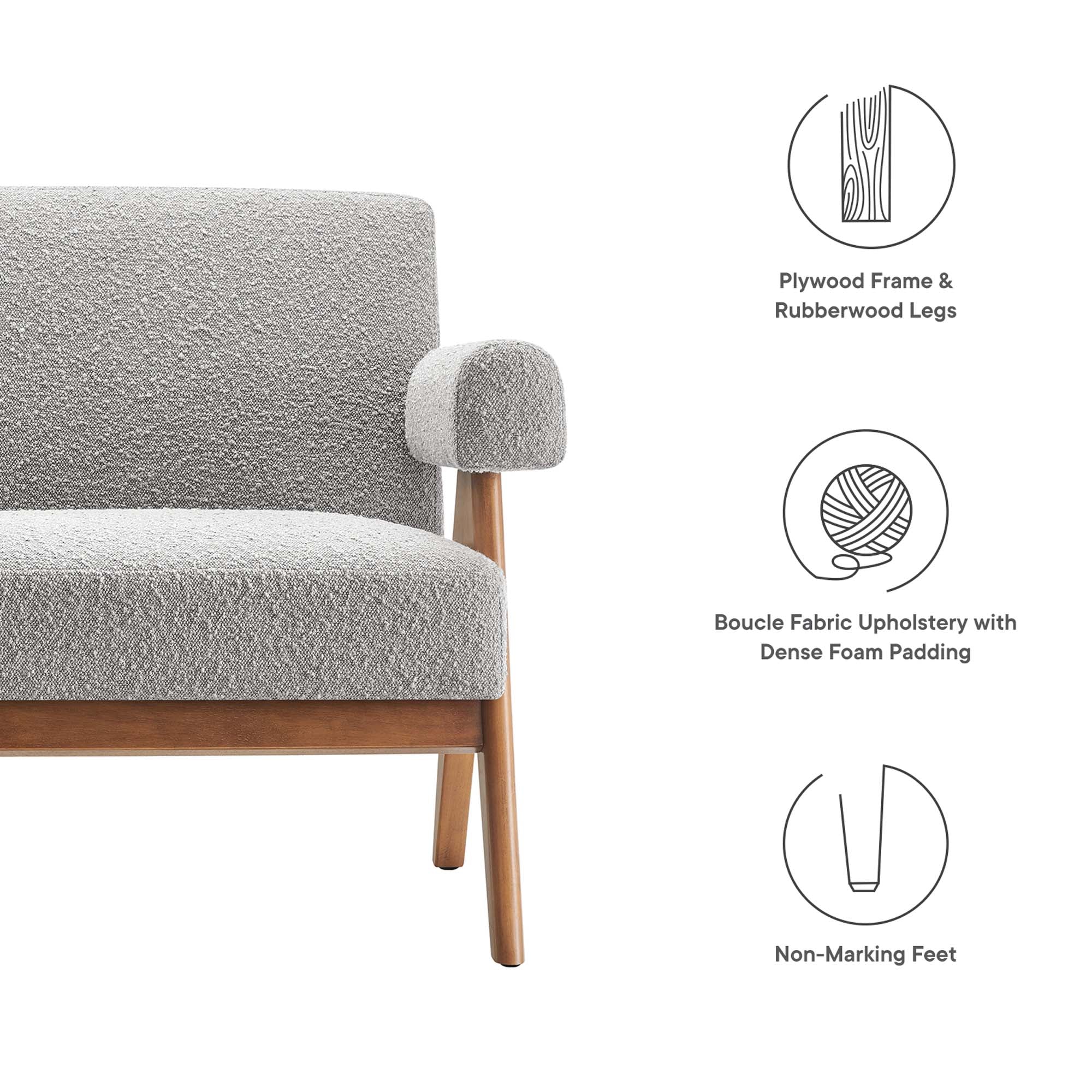 Chaise sans accoudoirs rembourrée en duvet Commix