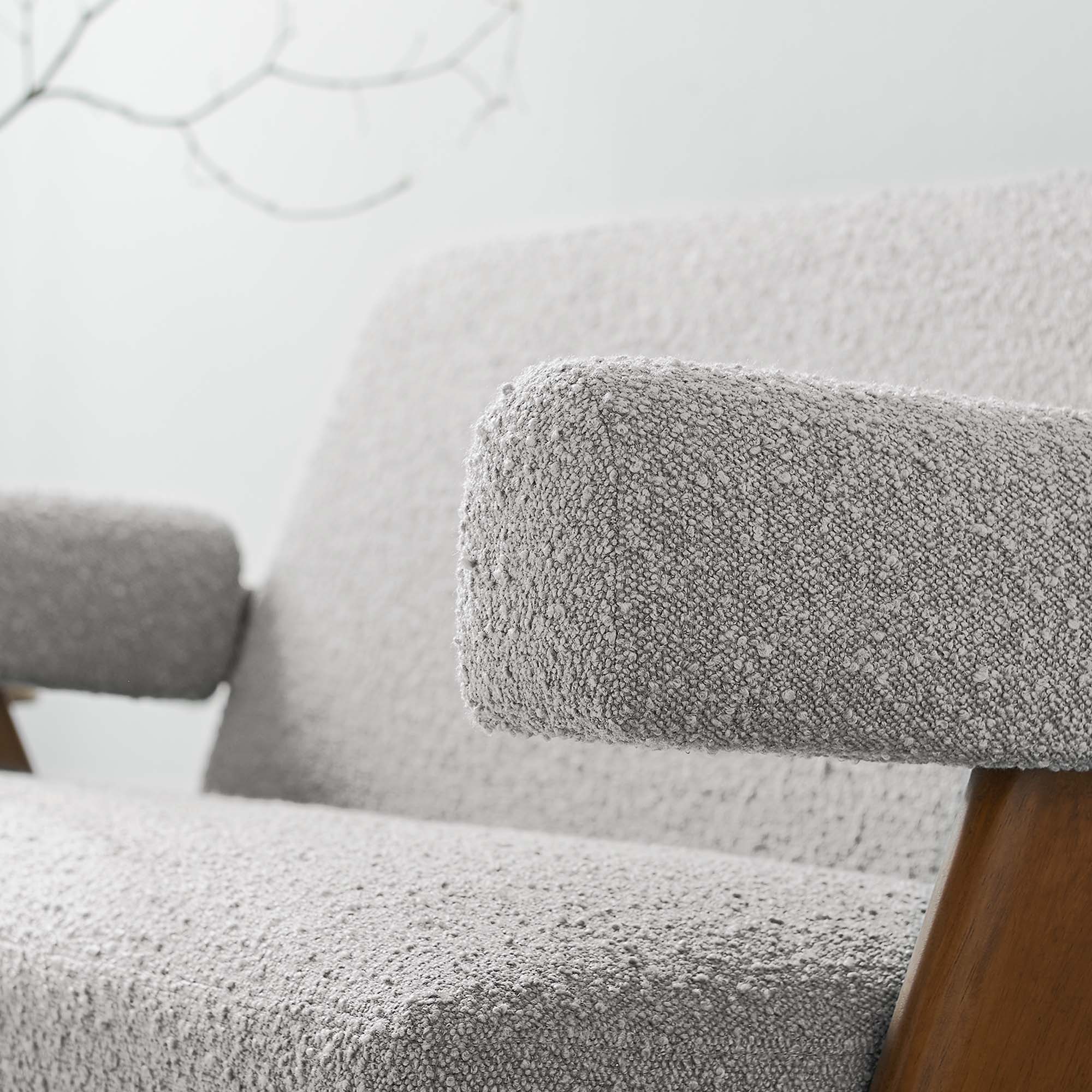 Chaise sans accoudoirs rembourrée en duvet Commix