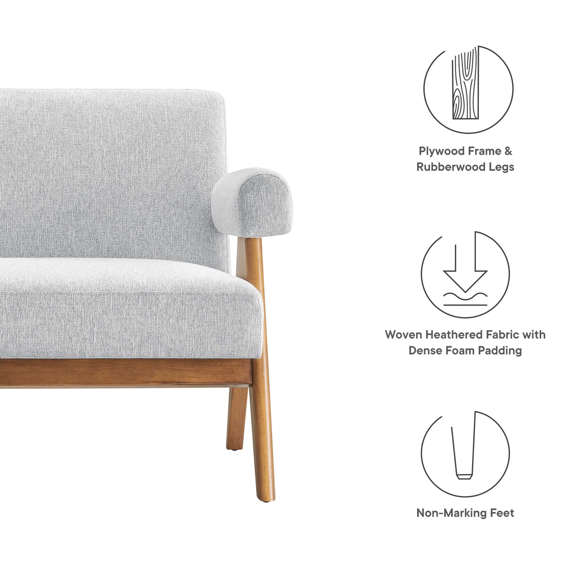 Chaise sans accoudoirs rembourrée en duvet Commix