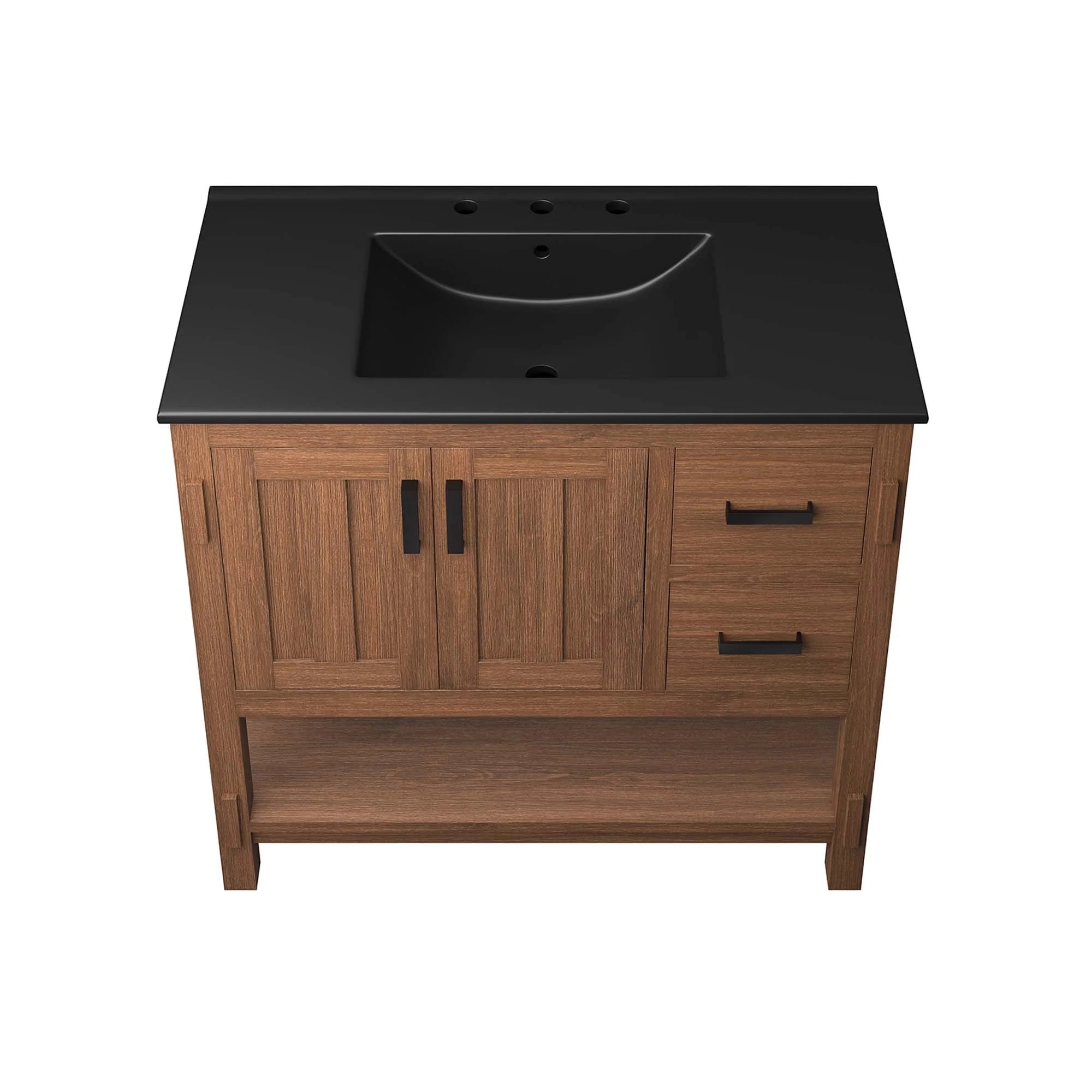 Meuble-lavabo de salle de bain en bois Ashlyn inclus