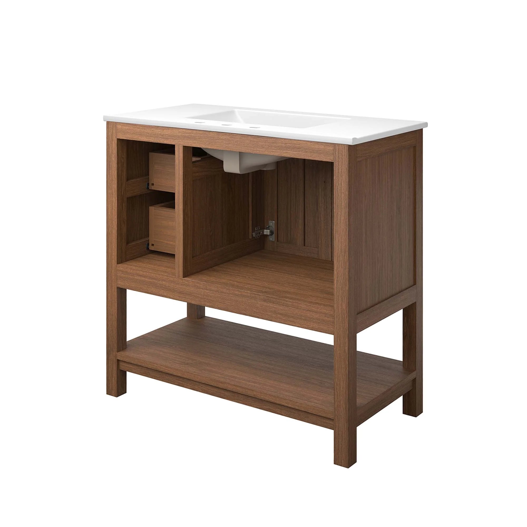Meuble-lavabo de salle de bain en bois Ashlyn inclus