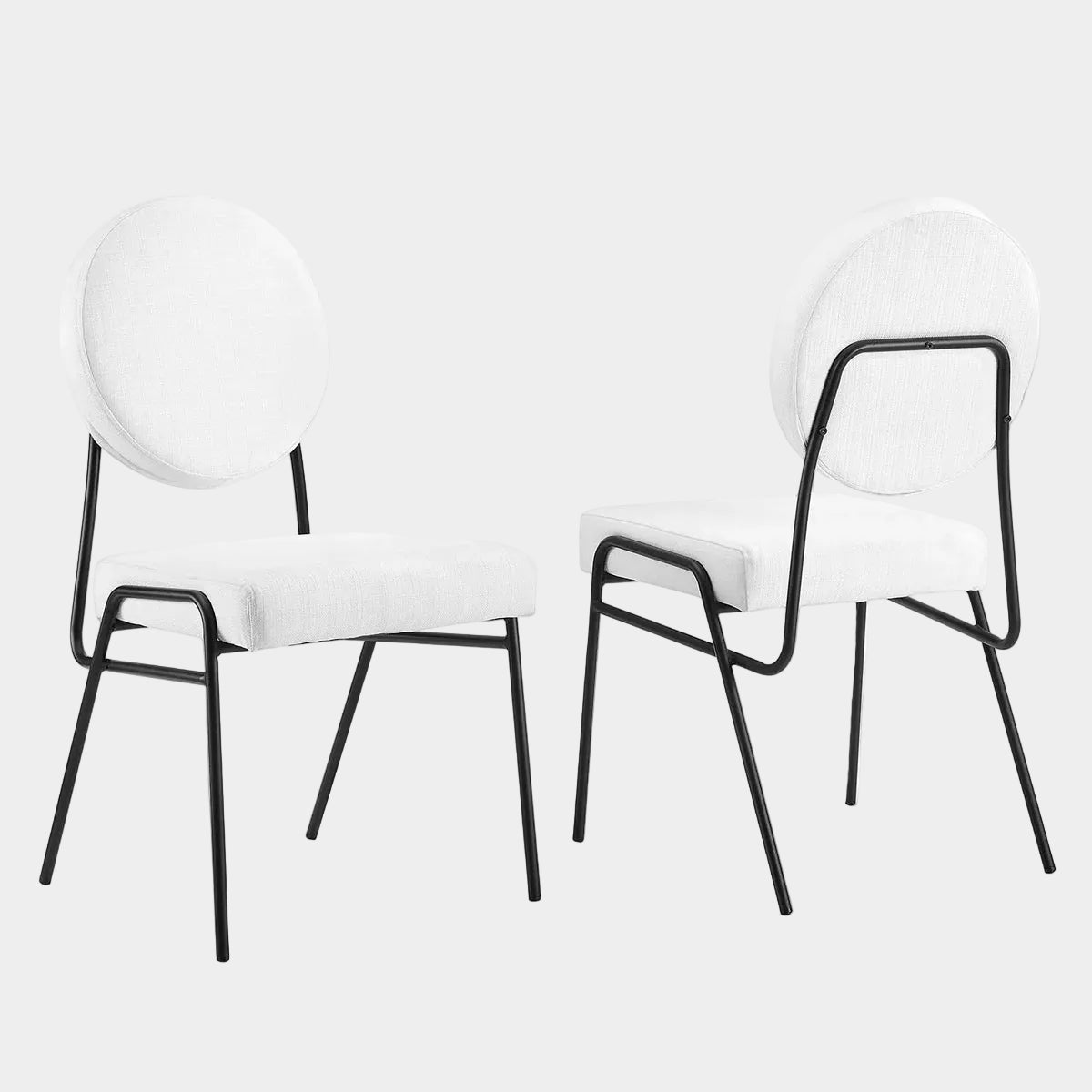 Craft Upholstered Fabric Dining Side Chairs Set of 2