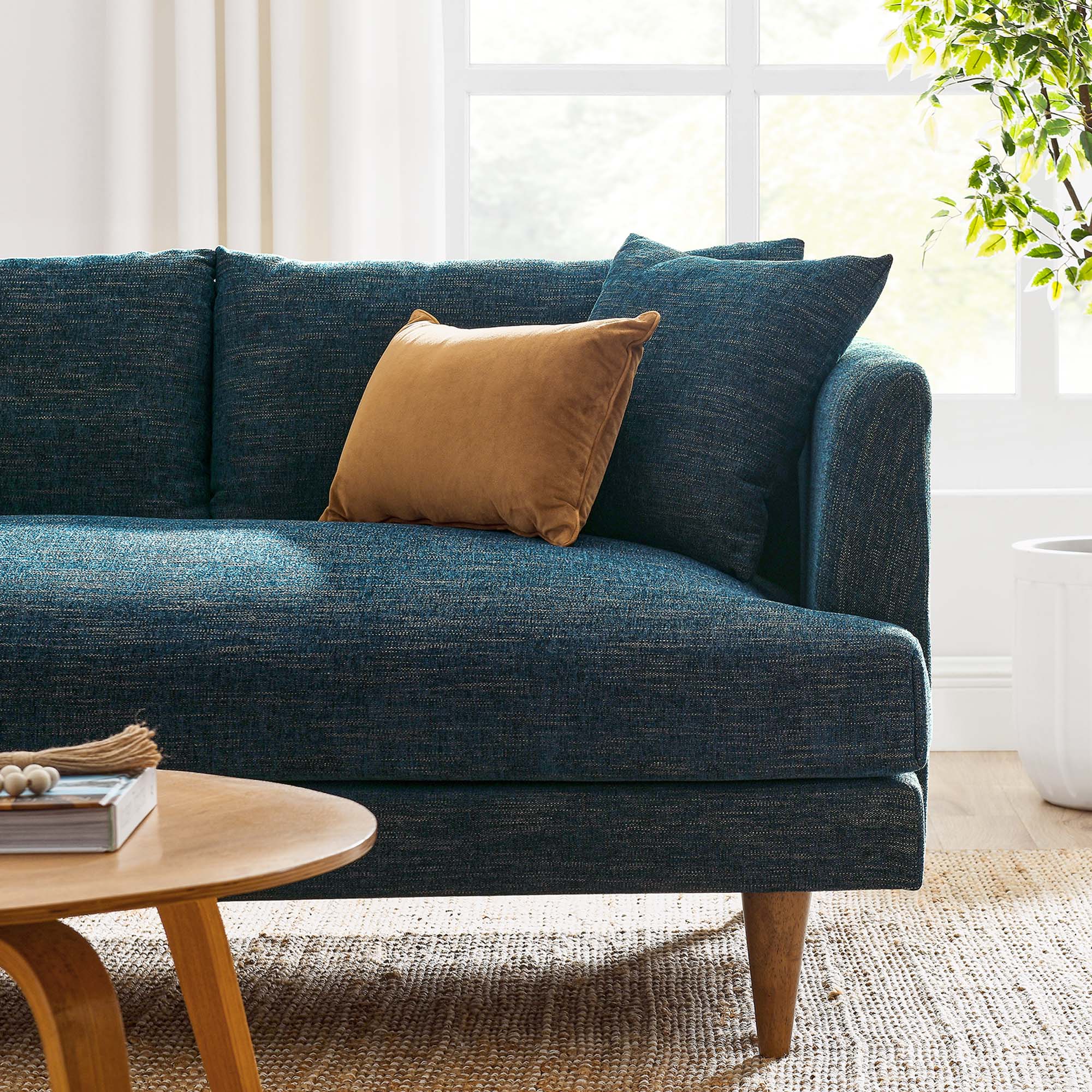 Chaise sans accoudoirs rembourrée en duvet Commix