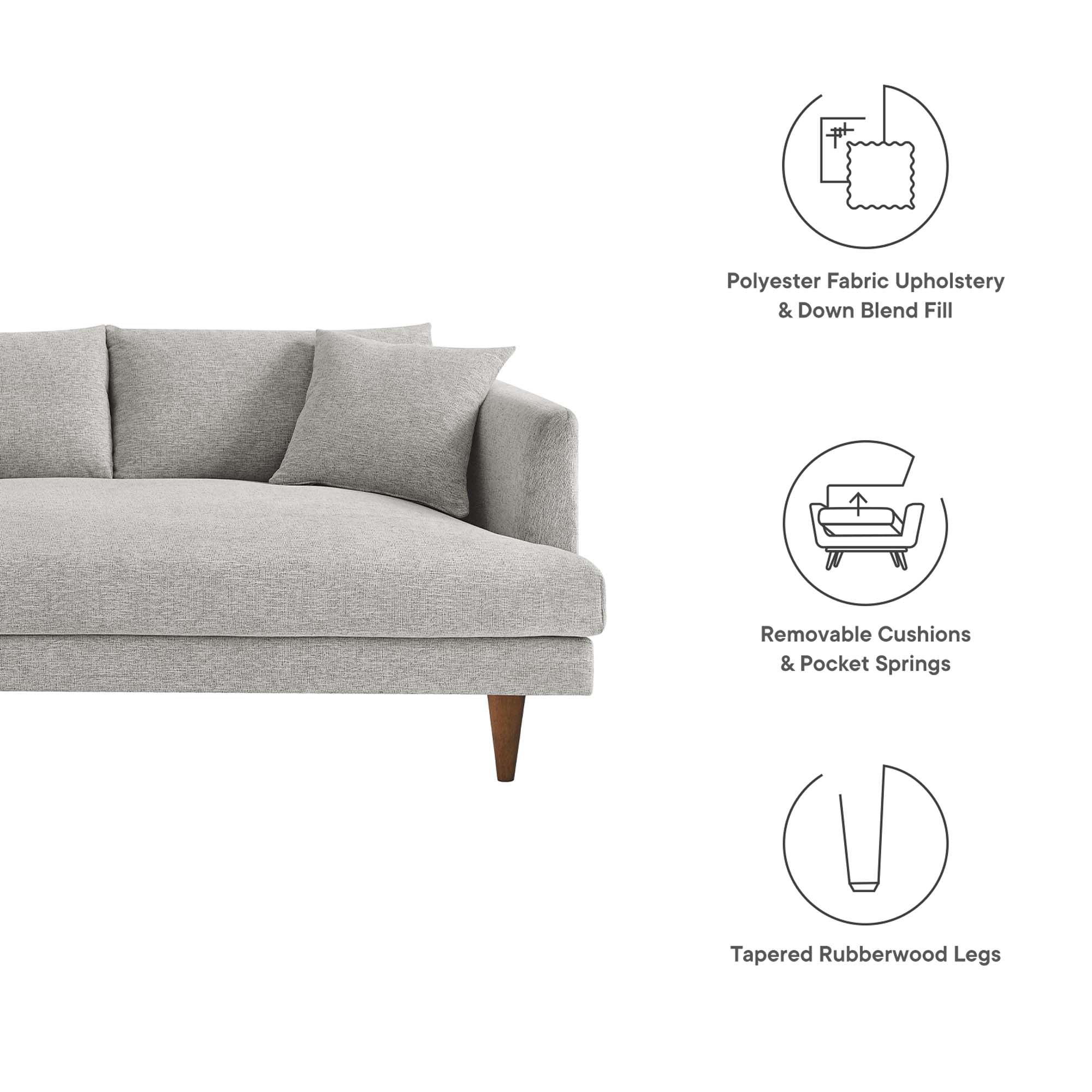 Chaise sans accoudoirs rembourrée en duvet Commix