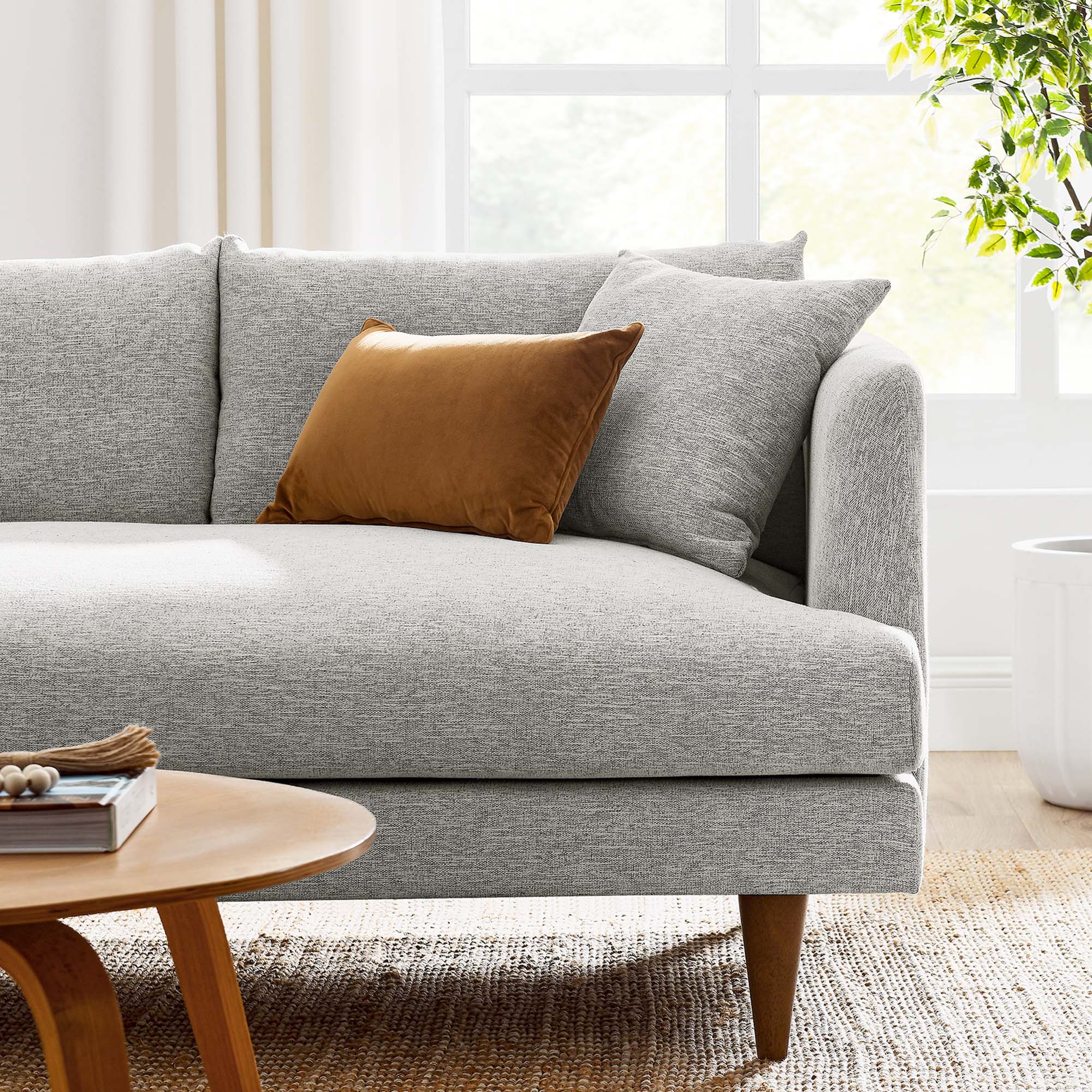 Chaise sans accoudoirs rembourrée en duvet Commix
