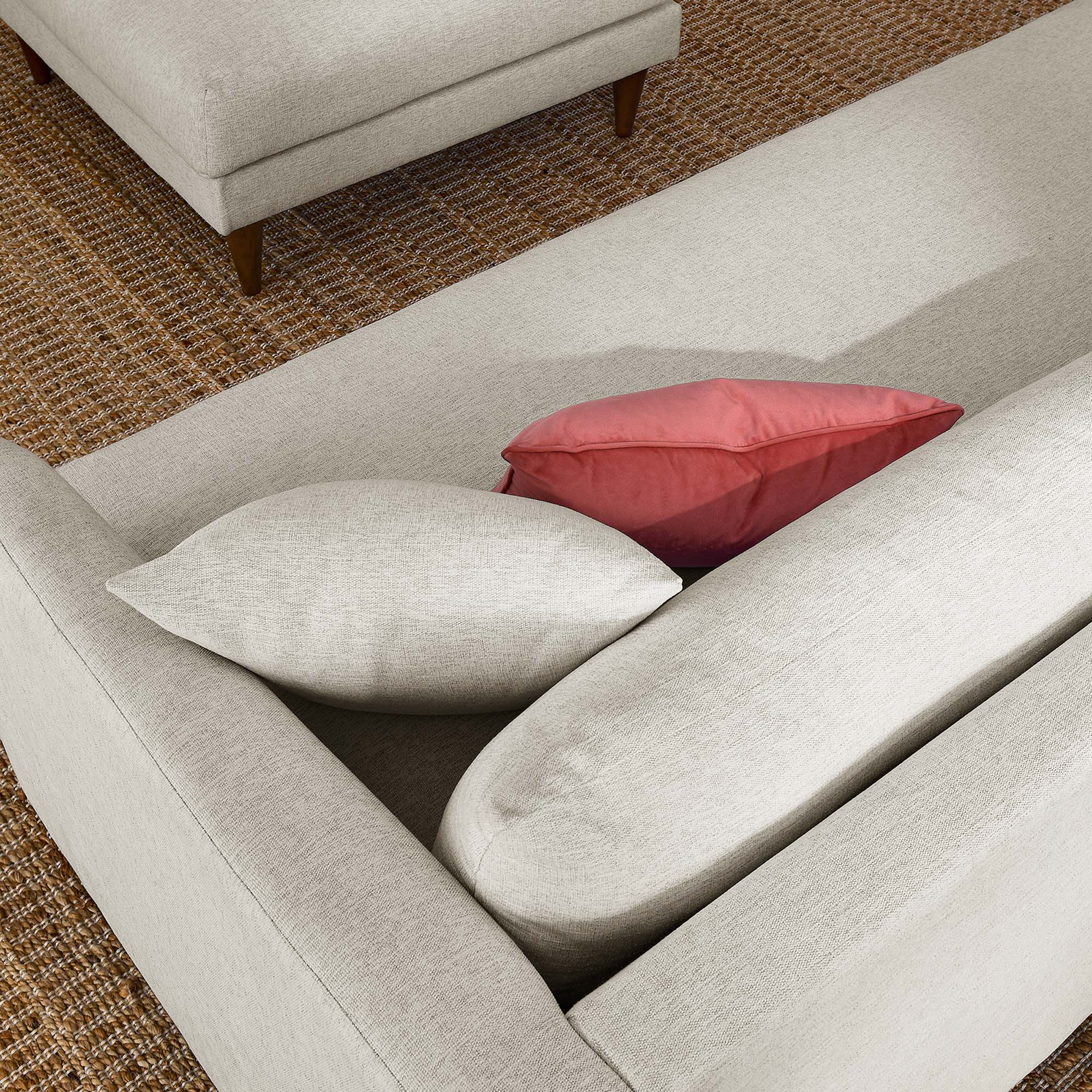 Chaise sans accoudoirs rembourrée en duvet Commix