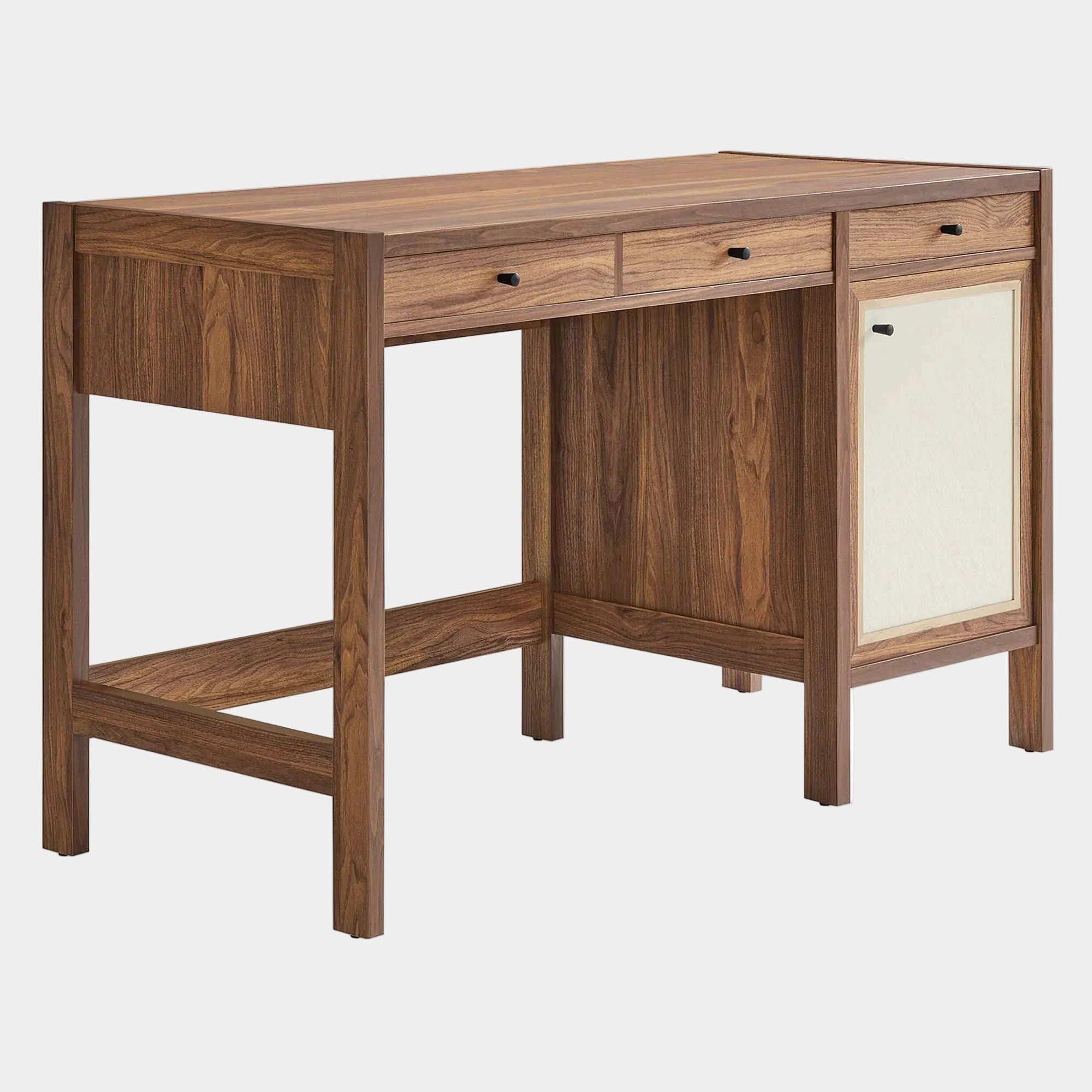 Capri 49" Wood Grain Office Desk in Walnut