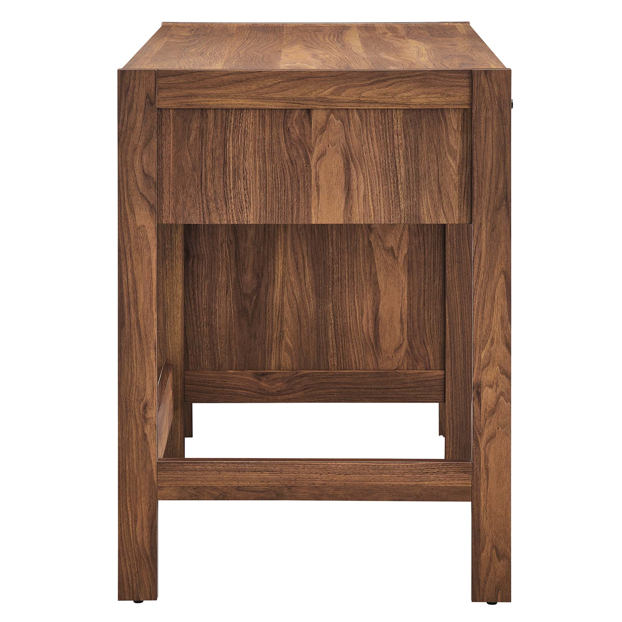 Capri 49" Wood Grain Office Desk in Walnut