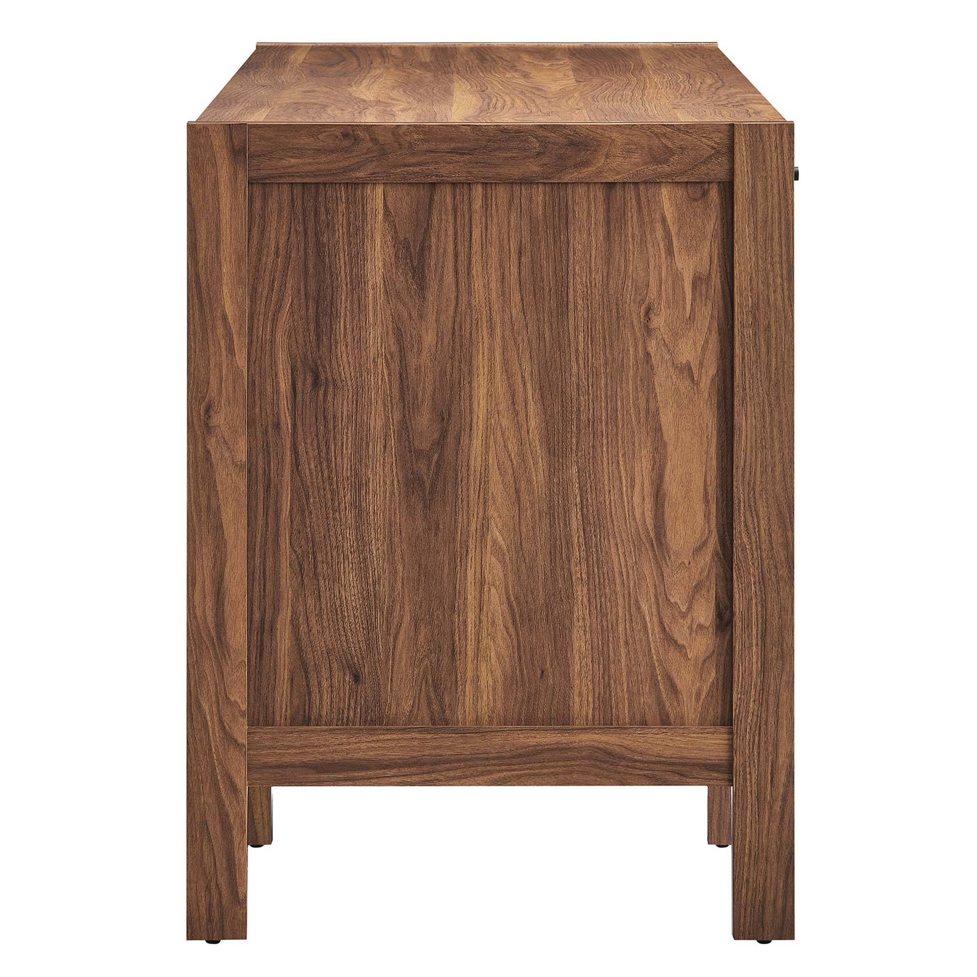 Capri 58" Wood Grain Office Desk in Walnut
