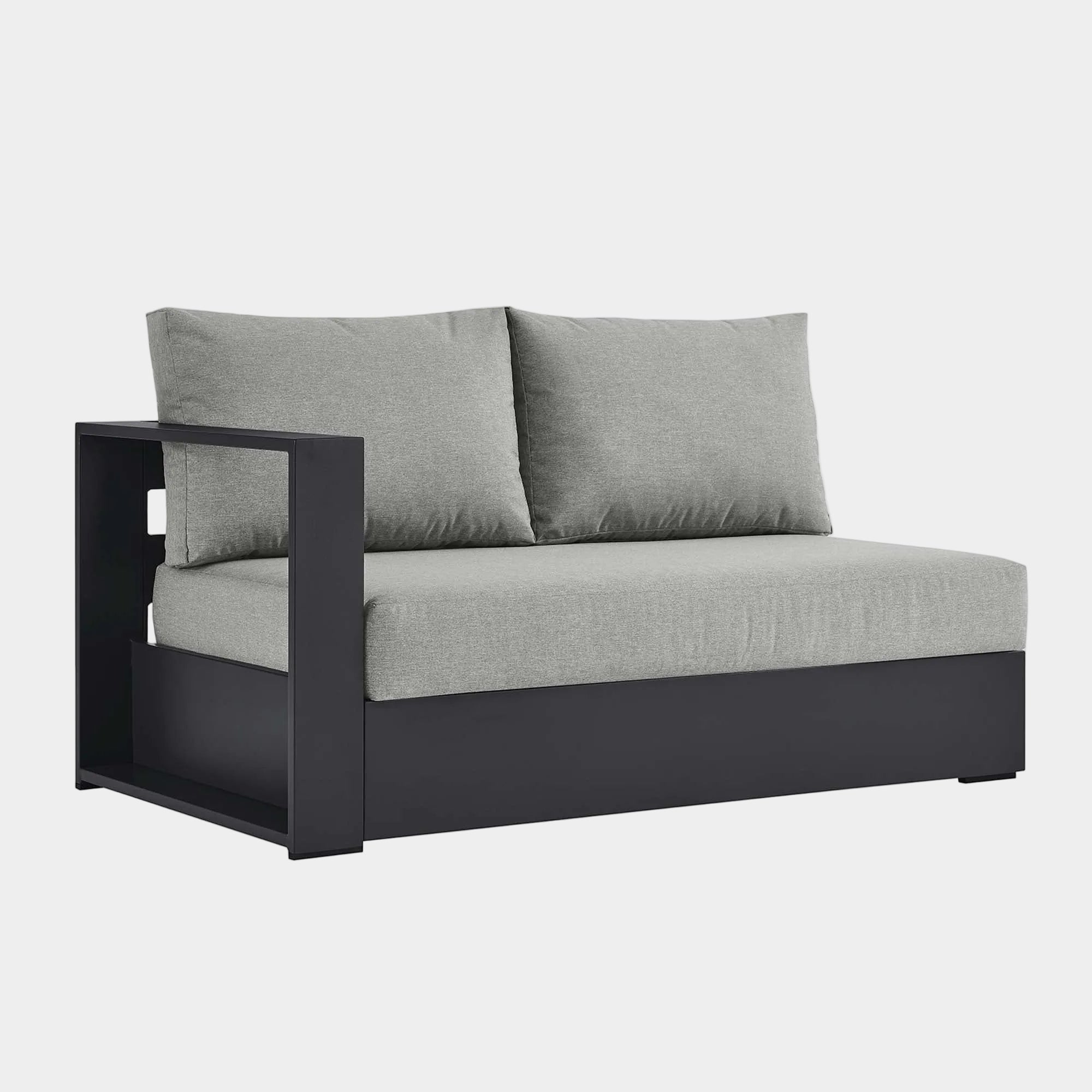 Tahoe Outdoor Patio Powder-Coated Aluminum Modular Left-Facing Loveseat