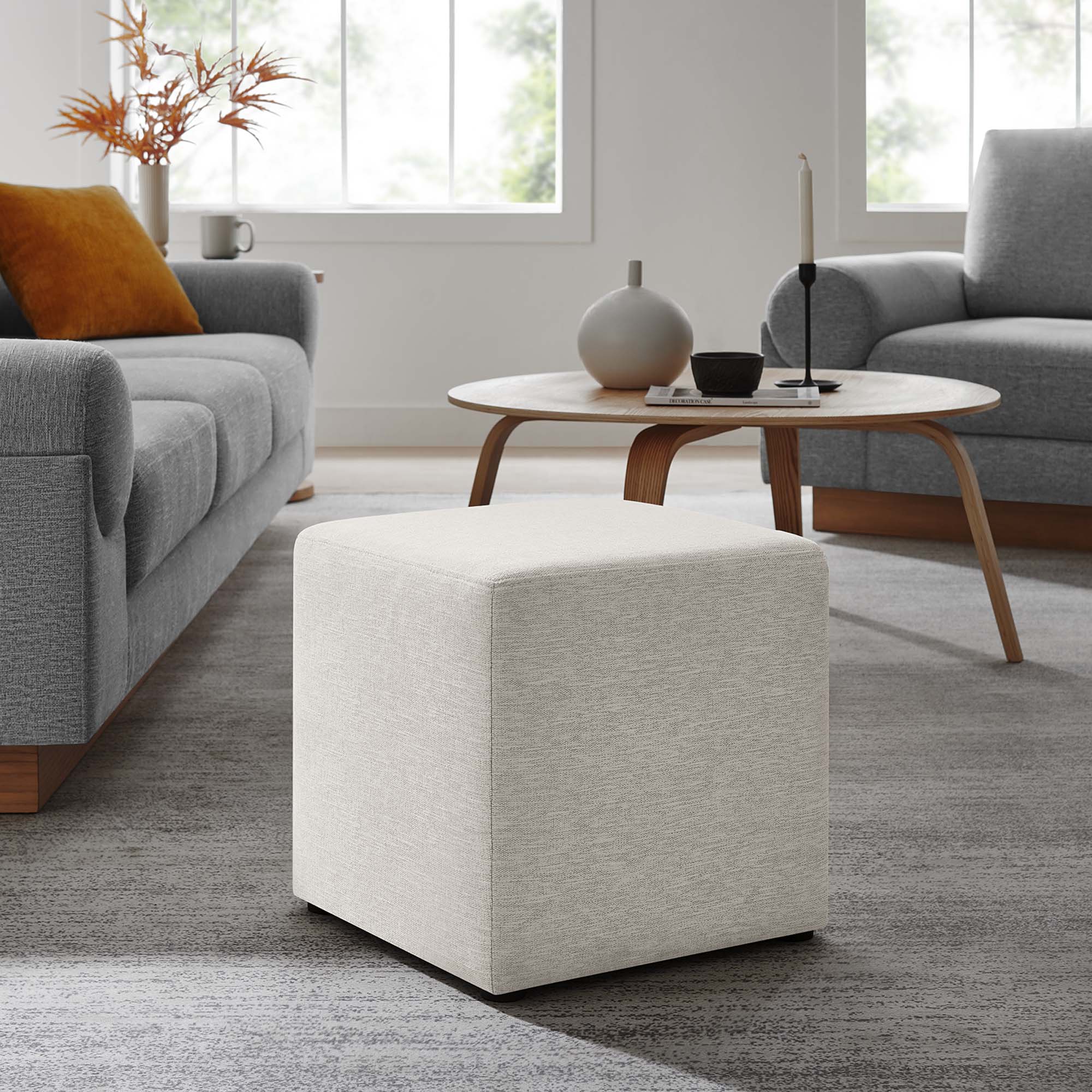 Chaise sans accoudoirs rembourrée en duvet Commix