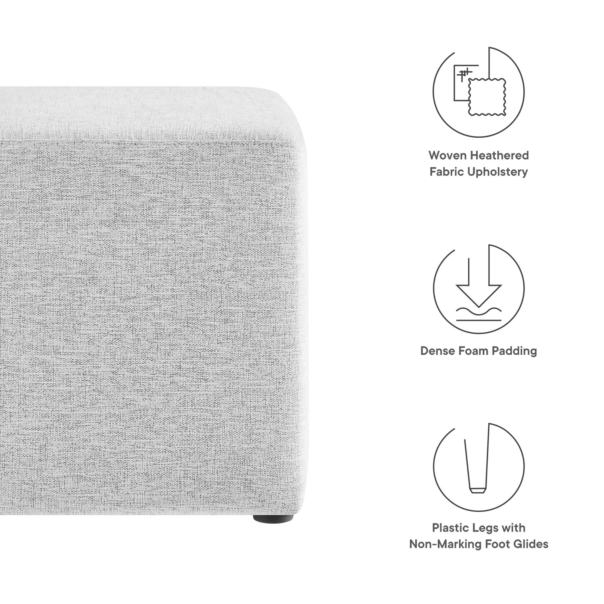 Chaise sans accoudoirs rembourrée en duvet Commix