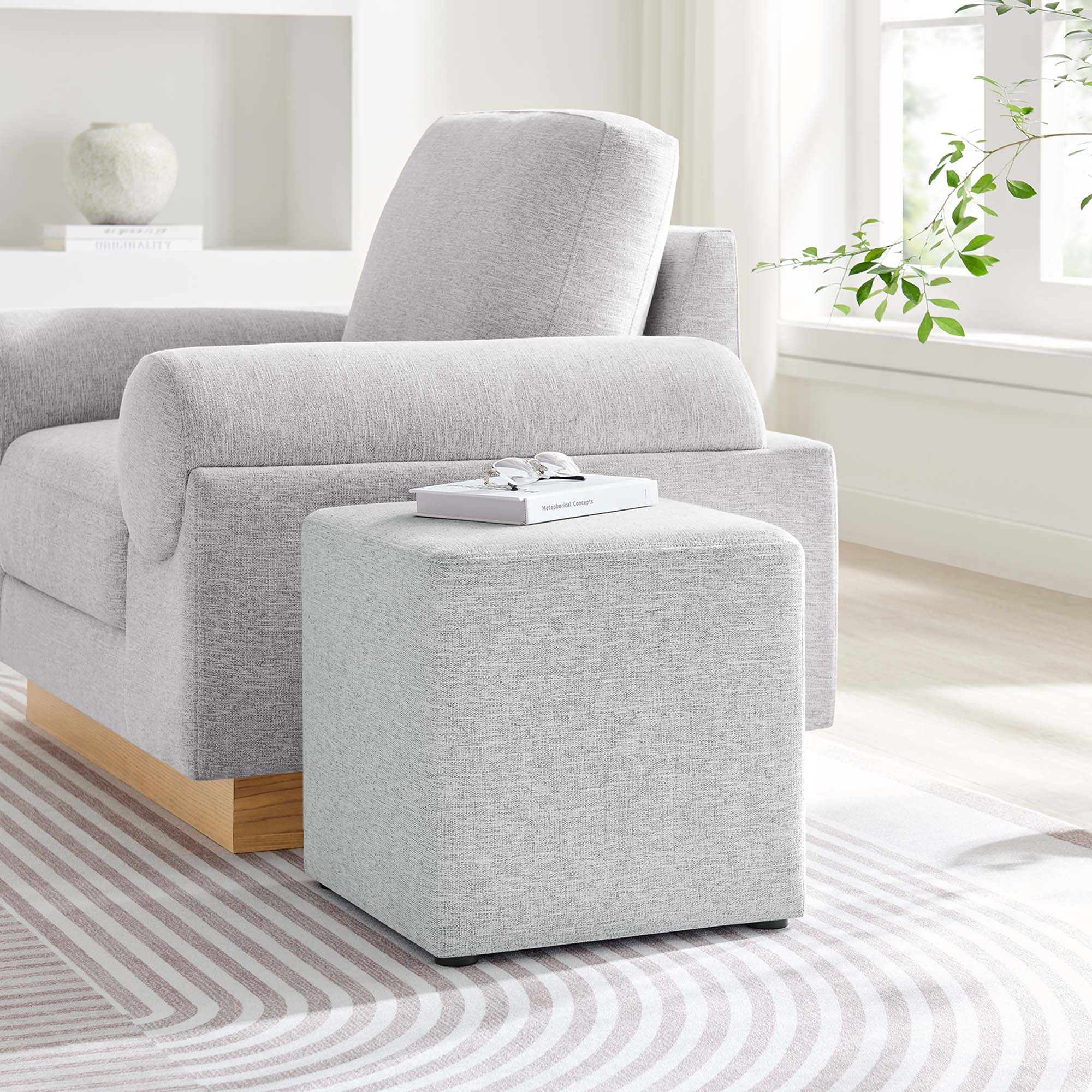 Chaise sans accoudoirs rembourrée en duvet Commix