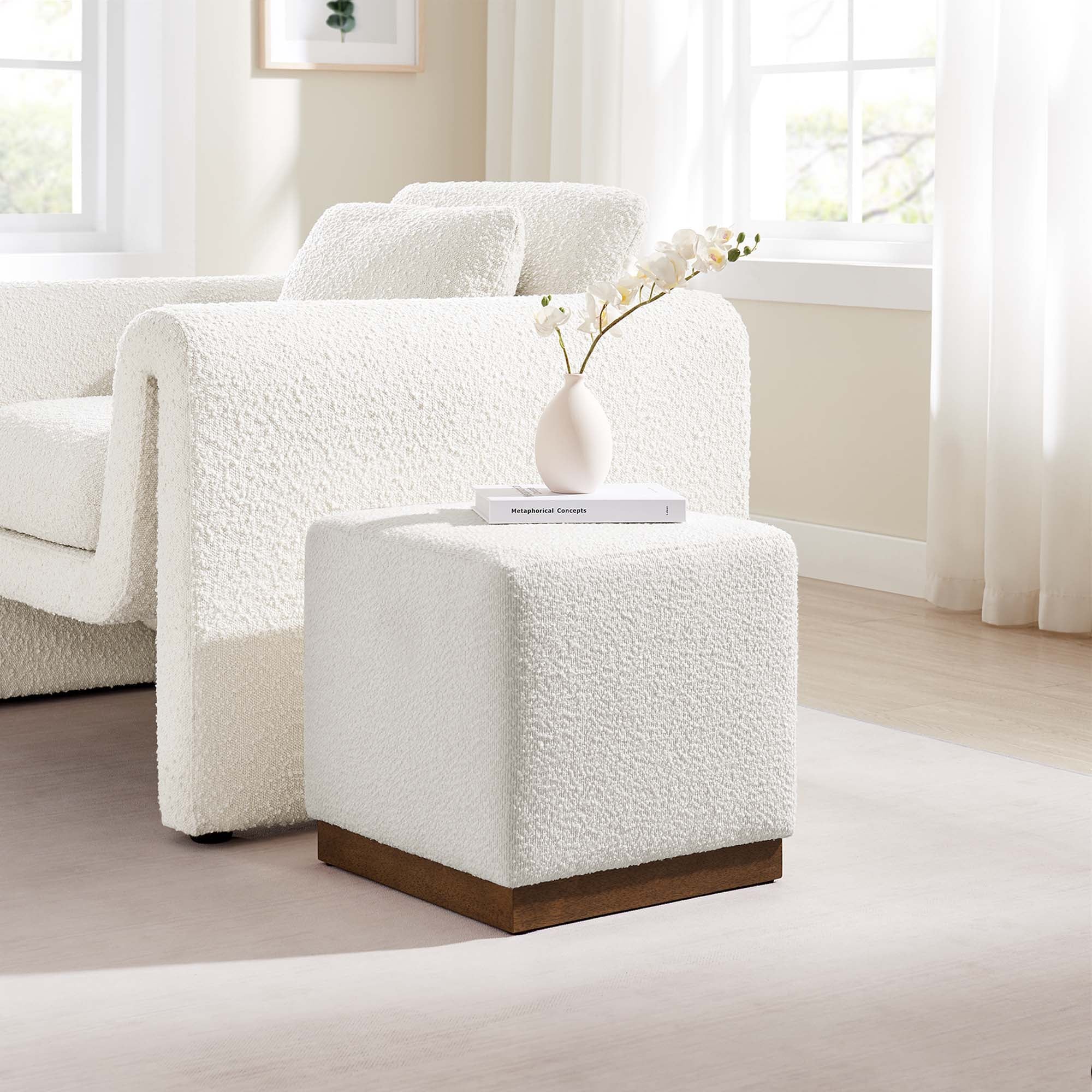 Chaise sans accoudoirs rembourrée en duvet Commix