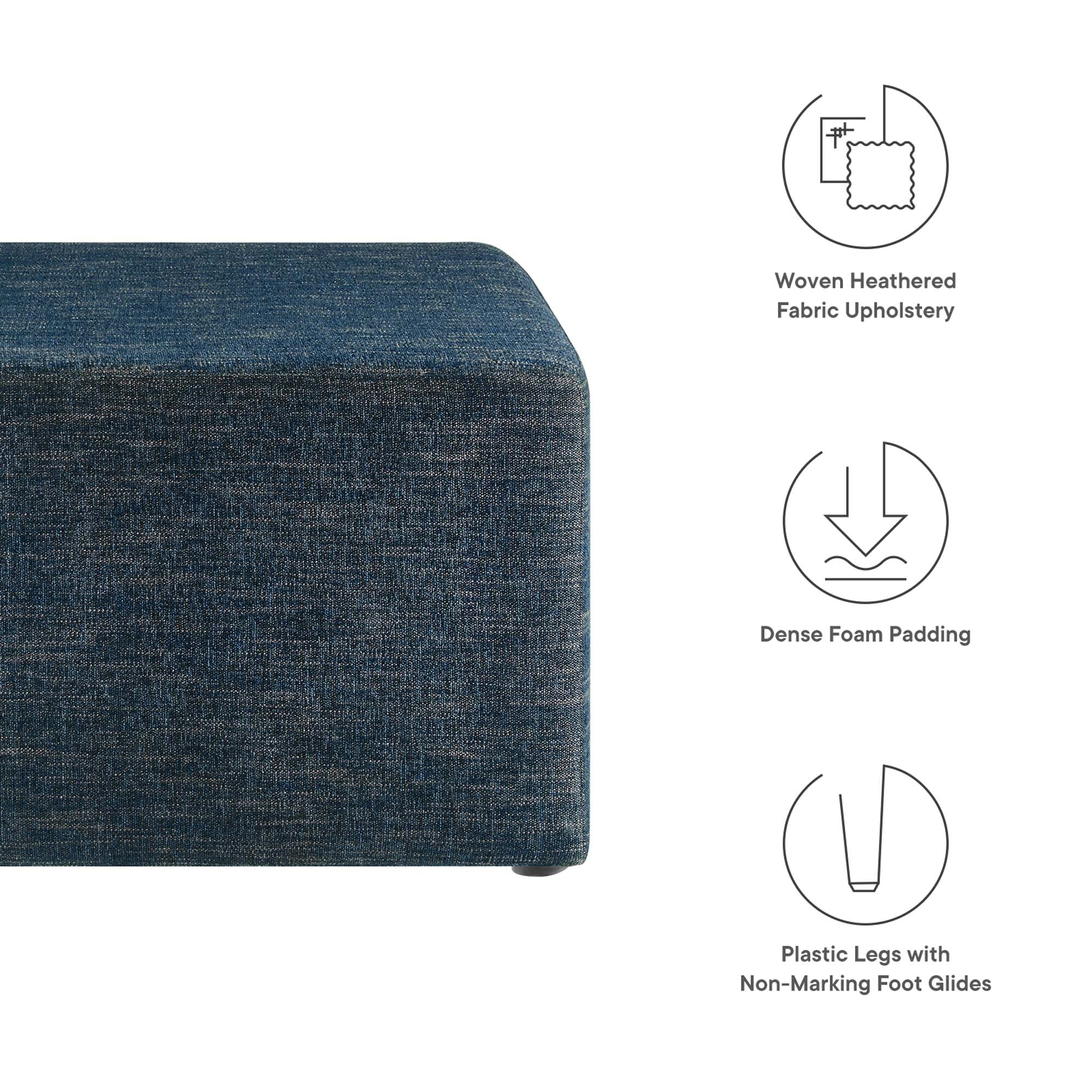 Chaise sans accoudoirs rembourrée en duvet Commix