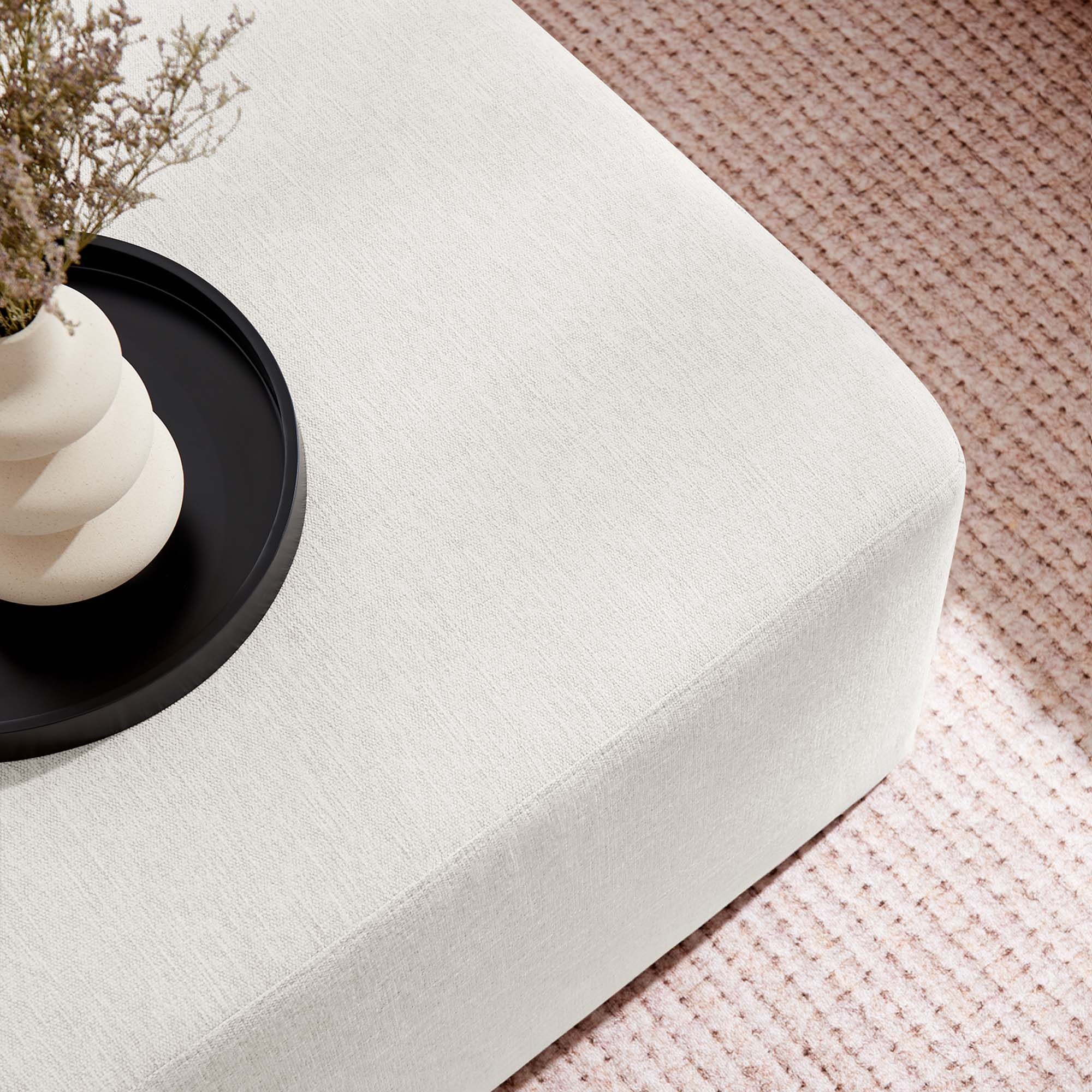 Chaise sans accoudoirs rembourrée en duvet Commix