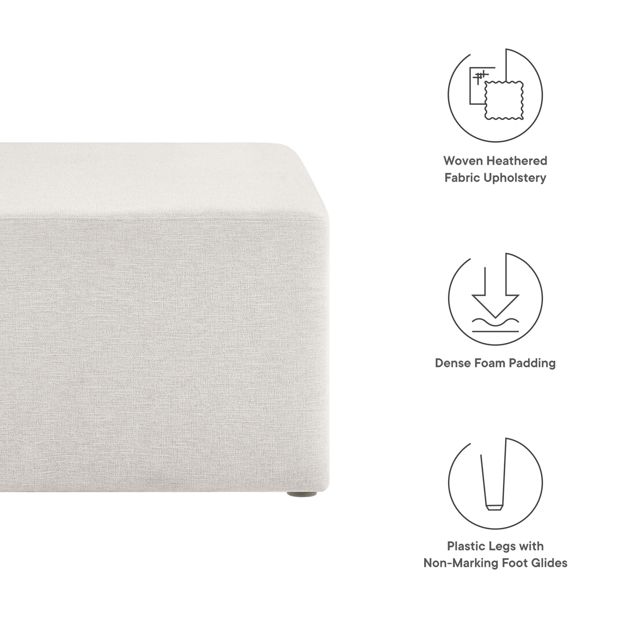Chaise sans accoudoirs rembourrée en duvet Commix